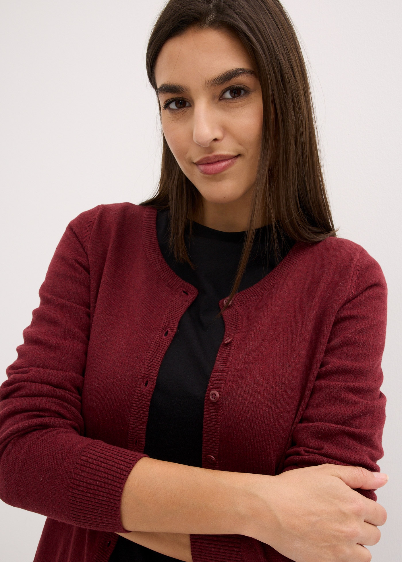 bonprix Strickjacke mit dezenter Knopfleiste