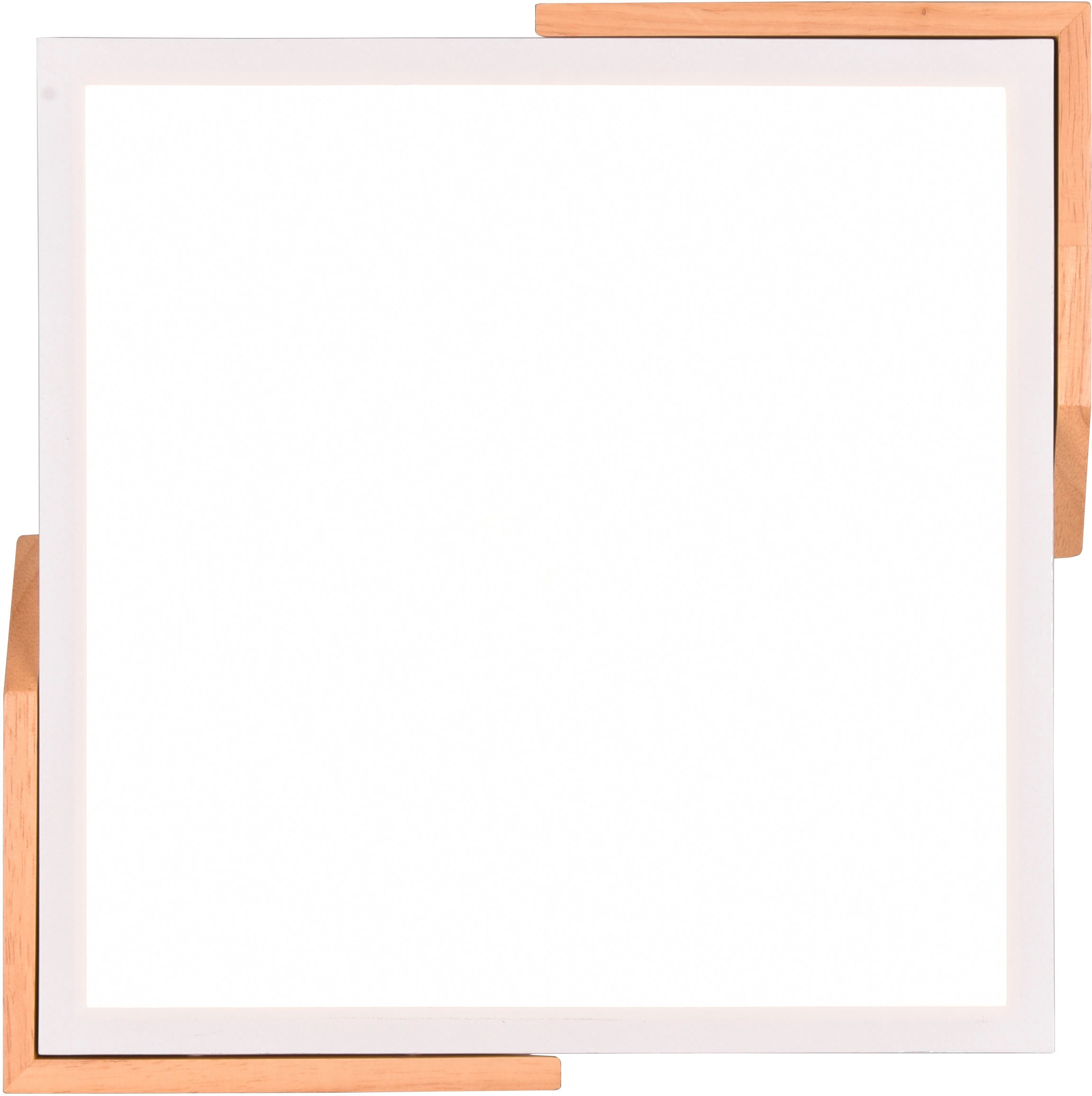 REALITY Leuchten LED Deckenleuchte »Meta« LED-Board 1 Stk. Warmweiß Deckenlampe Holzschirm 31x31cm, 20W/2400Lumen, warmweiß 3000K, dimmbar