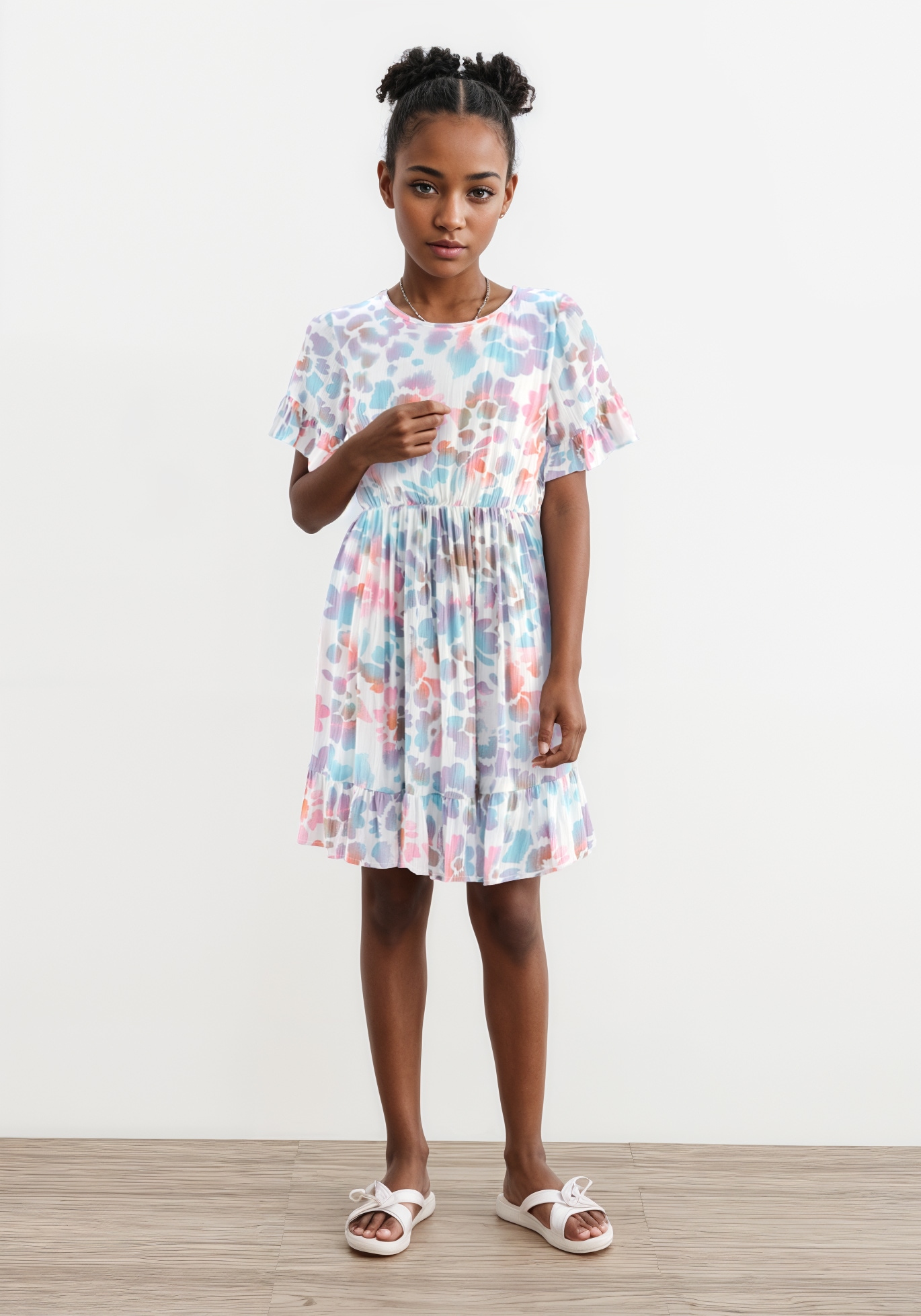 happy girls Druckkleid, mit Volant