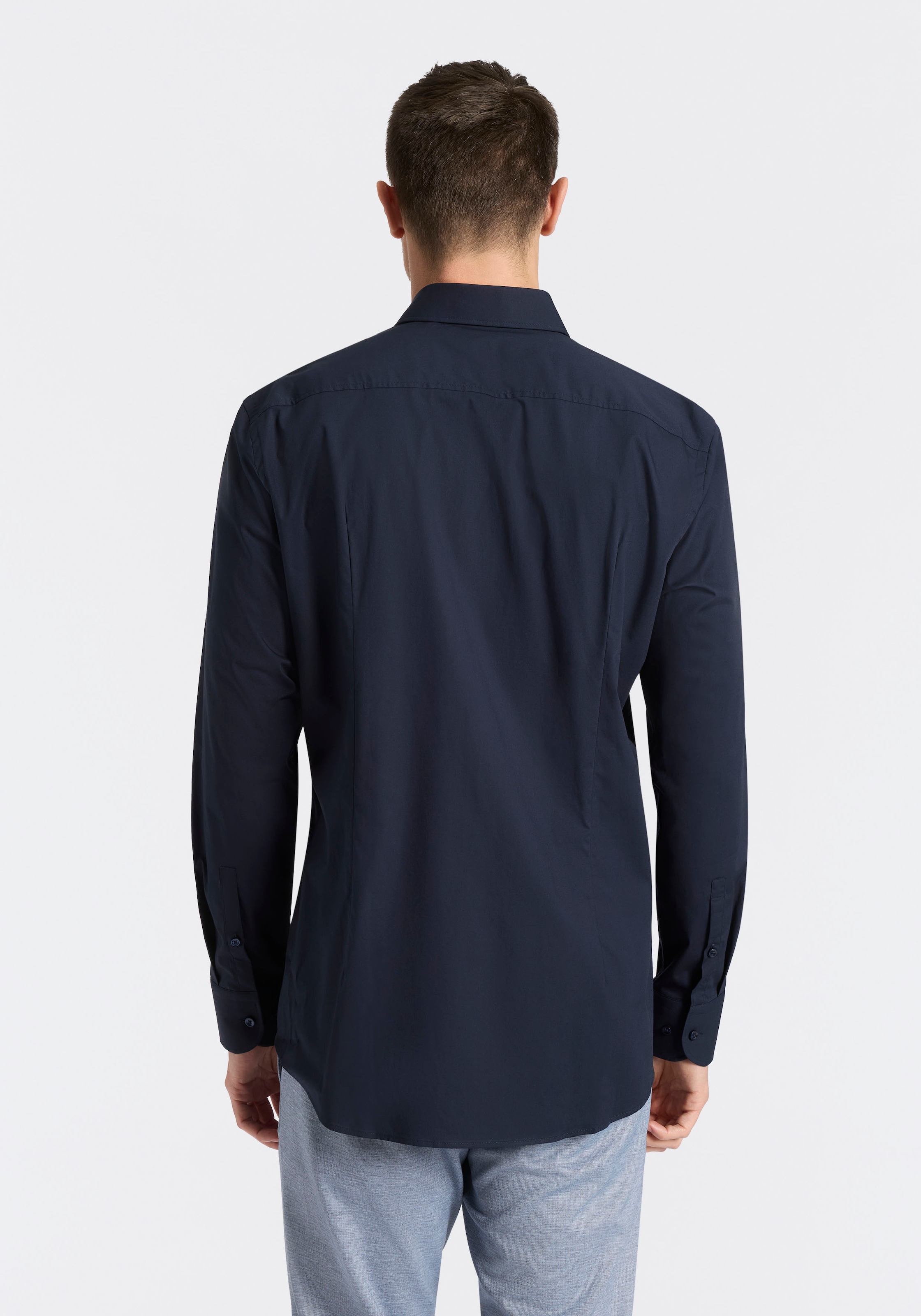 BOSS Businesshemd »Hank« Kentkragen, Slim-Fit, bügelleichte Qualität
