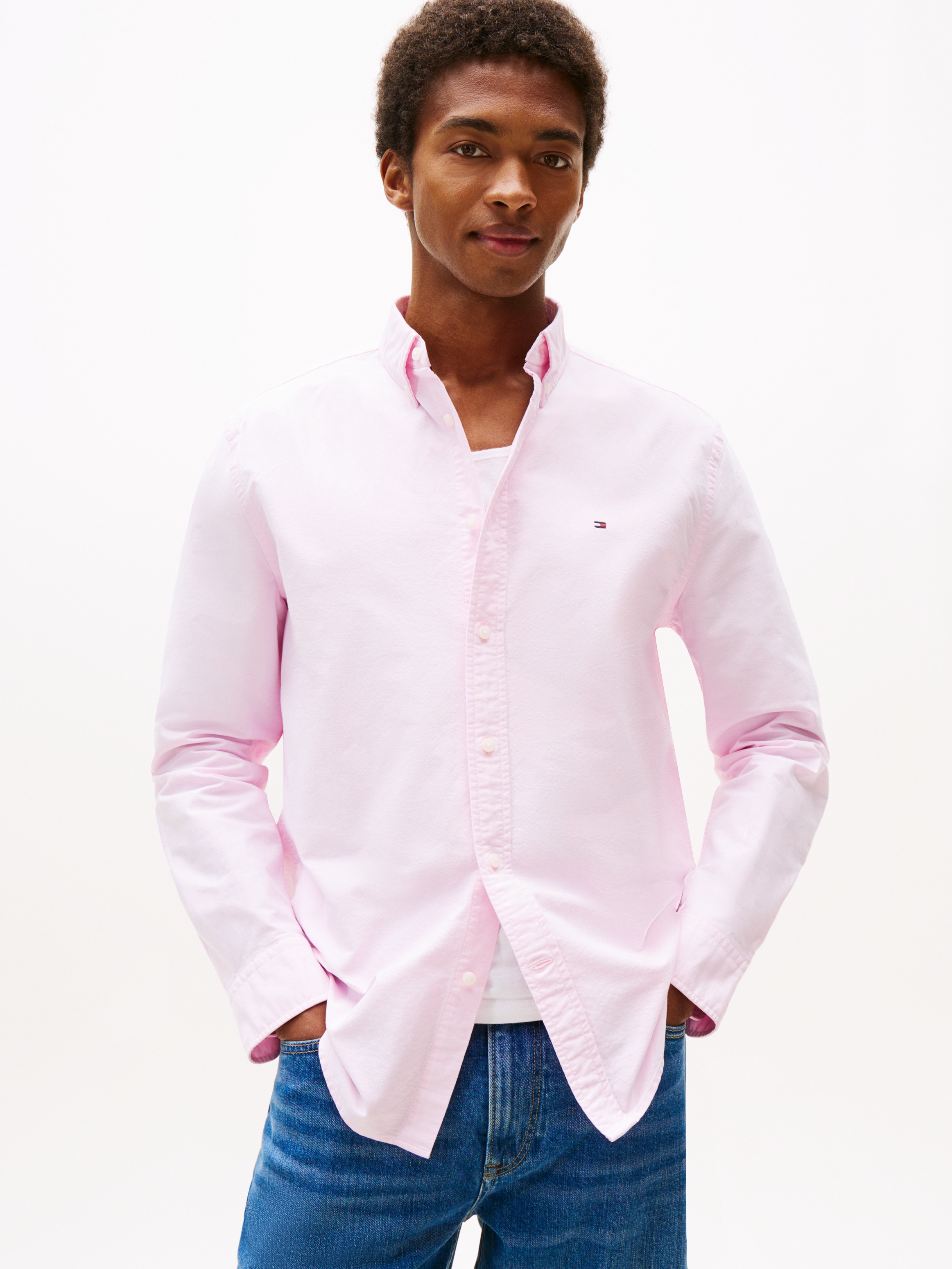 Tommy Hilfiger Langarmhemd »SOLID HERITAGE OXFORD Regular Fit SHIRT«