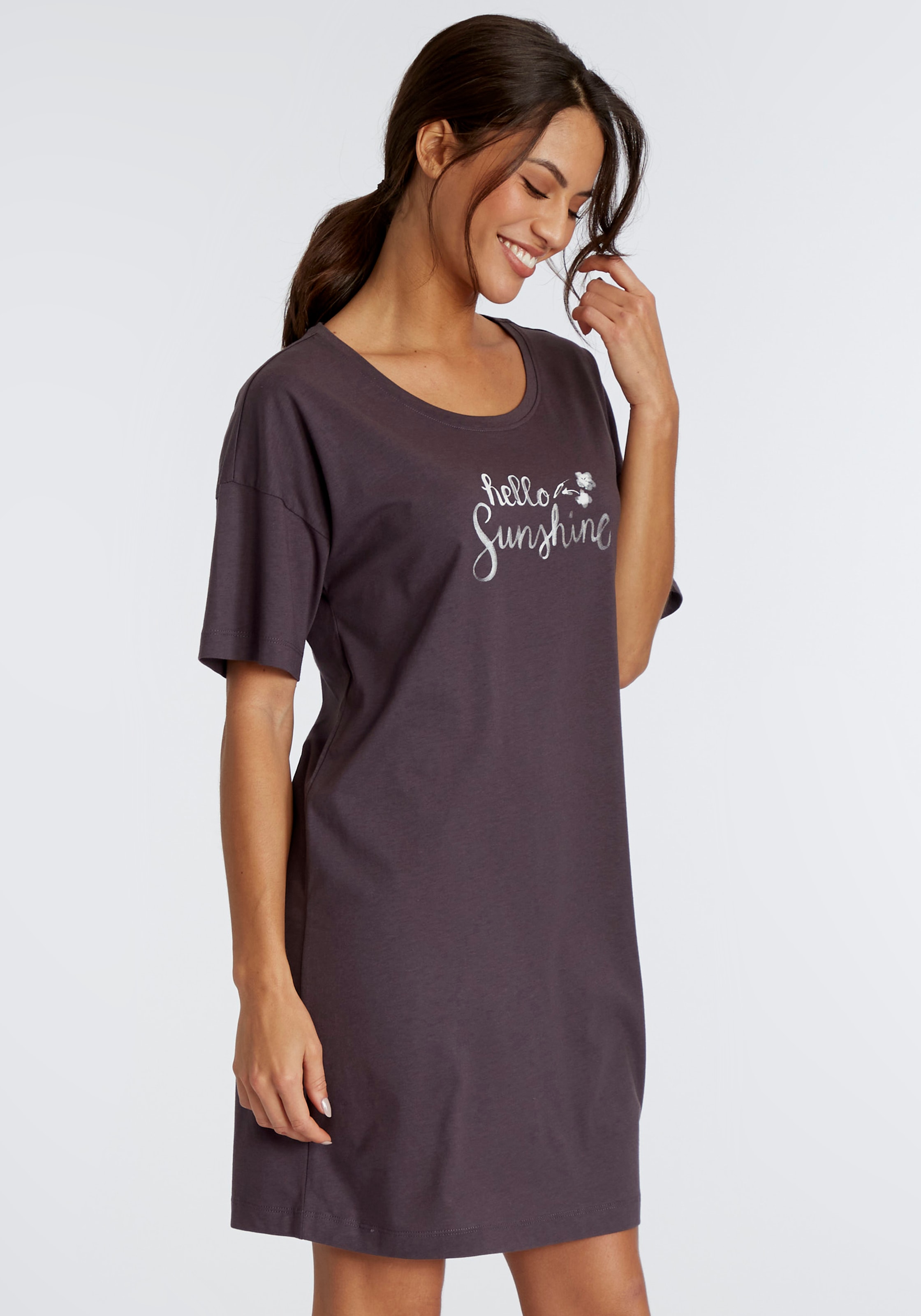Vivance Dreams Sleepshirt, mit Frontdruck