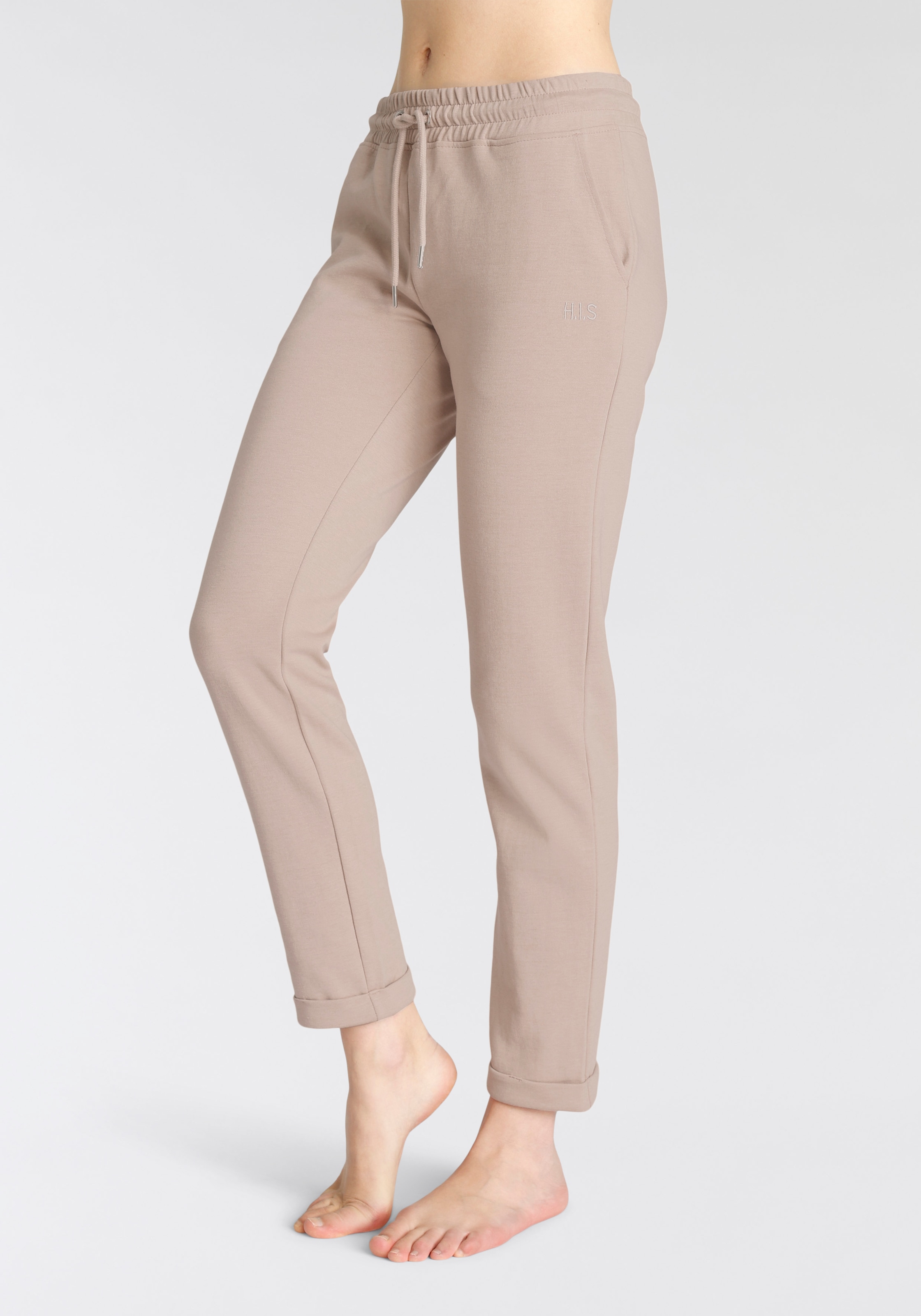 H.I.S Sweathose, Schlupfhose mit kleinem Aufschlag am Saum, Loungewear