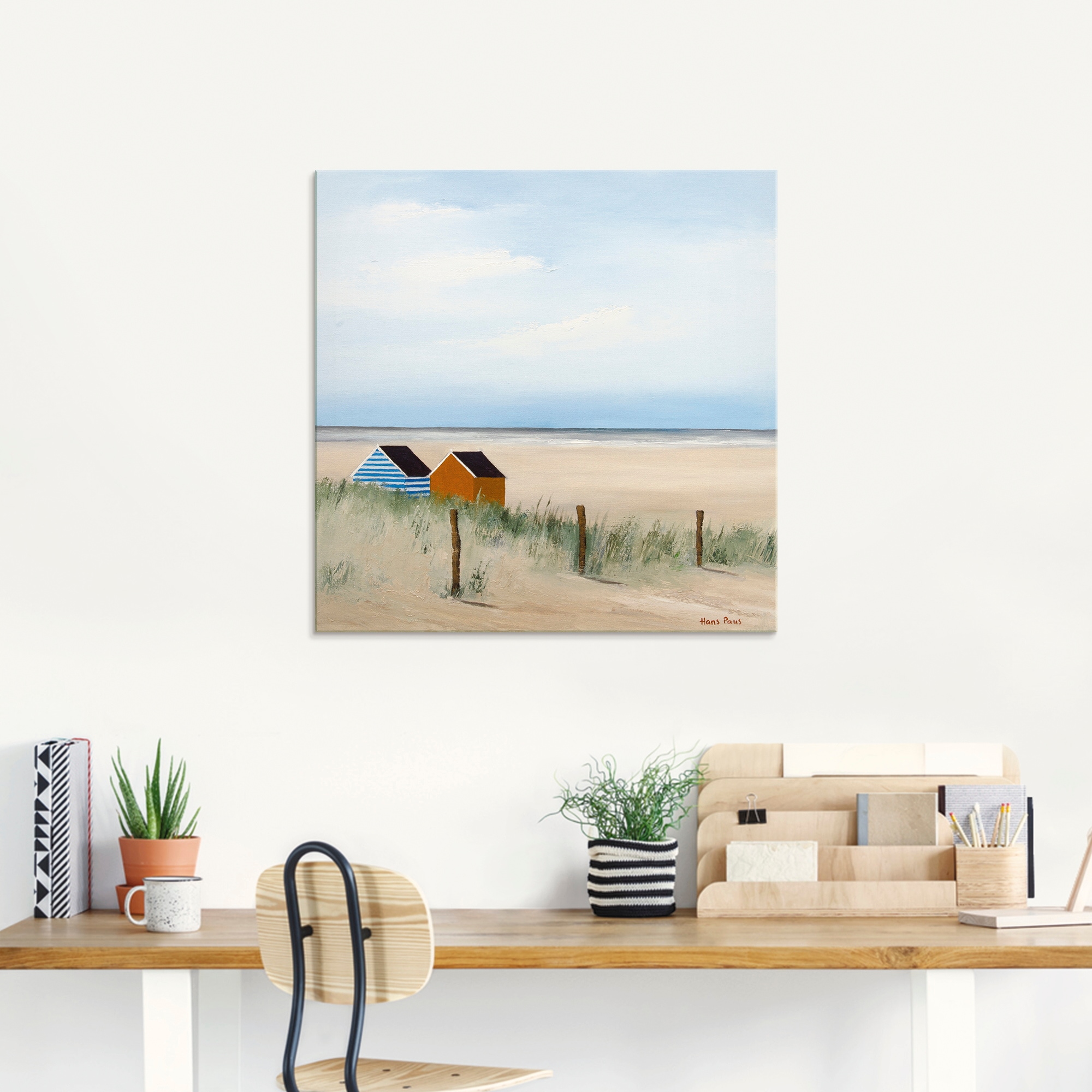 Artland Glasbild »Sonniger Morgen V«, Strand, (1 St.), in verschiedenen Größen