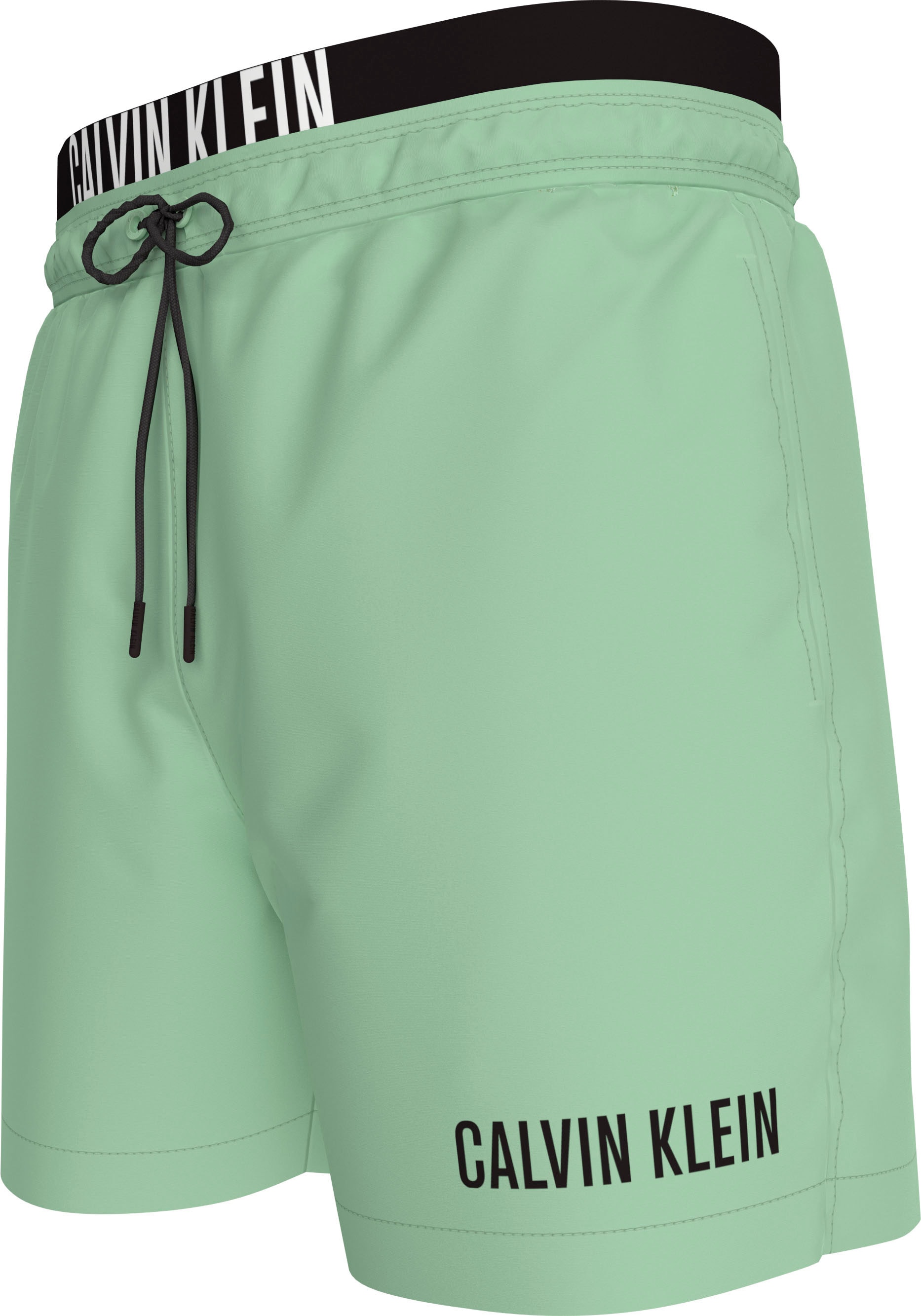 Calvin Klein Swimwear Badeshorts »MEDIUM DOUBLE WB«, mit doppeltem Bund