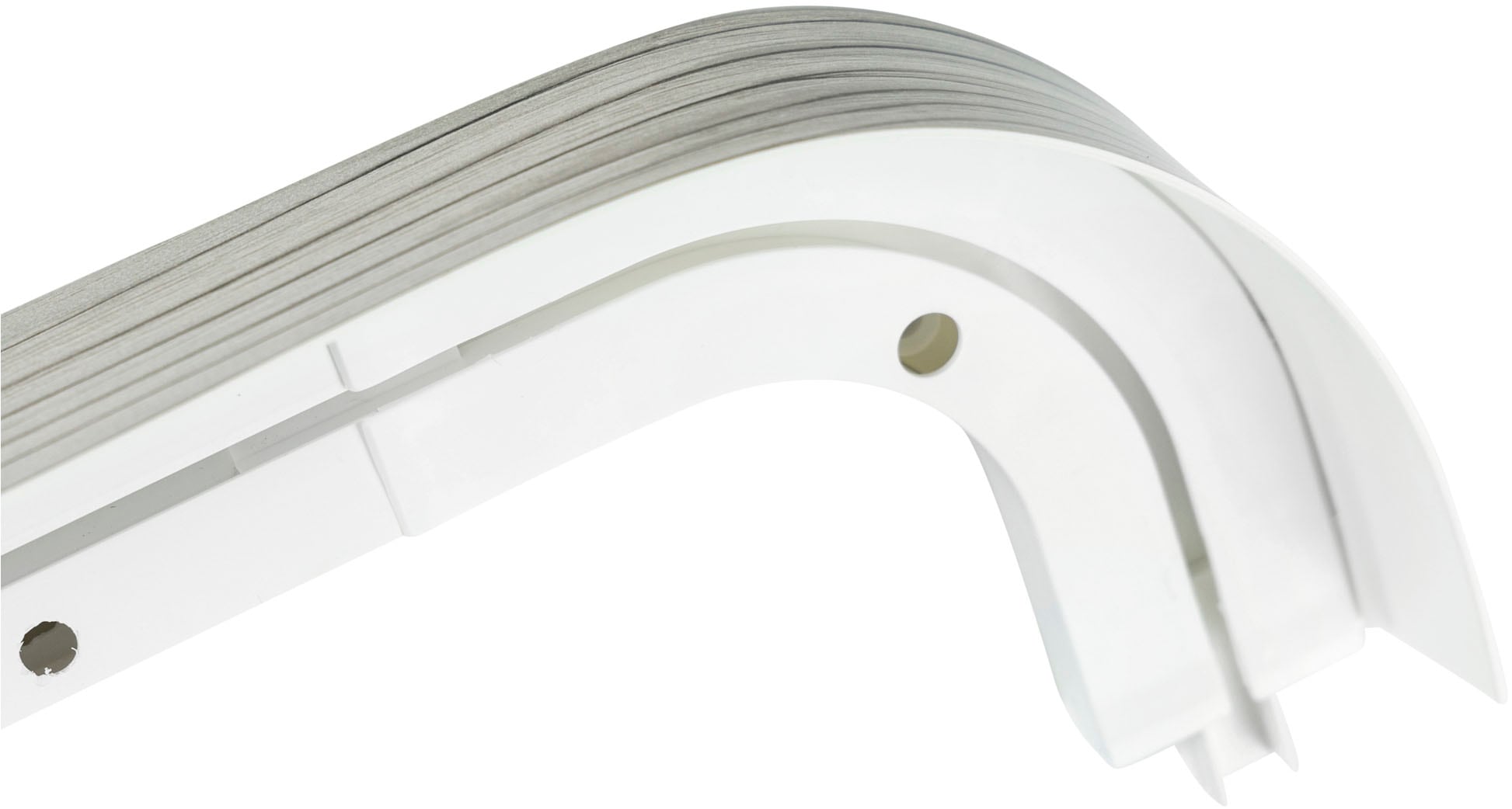 SN DECO GROUP Vorhangschiene »SH1«, 1 läufig-läufig, Fixmaß, Set 1-läufig,inkl. Rundbögen, Blende 5 cm, vorgebohrt, Innenlauf
