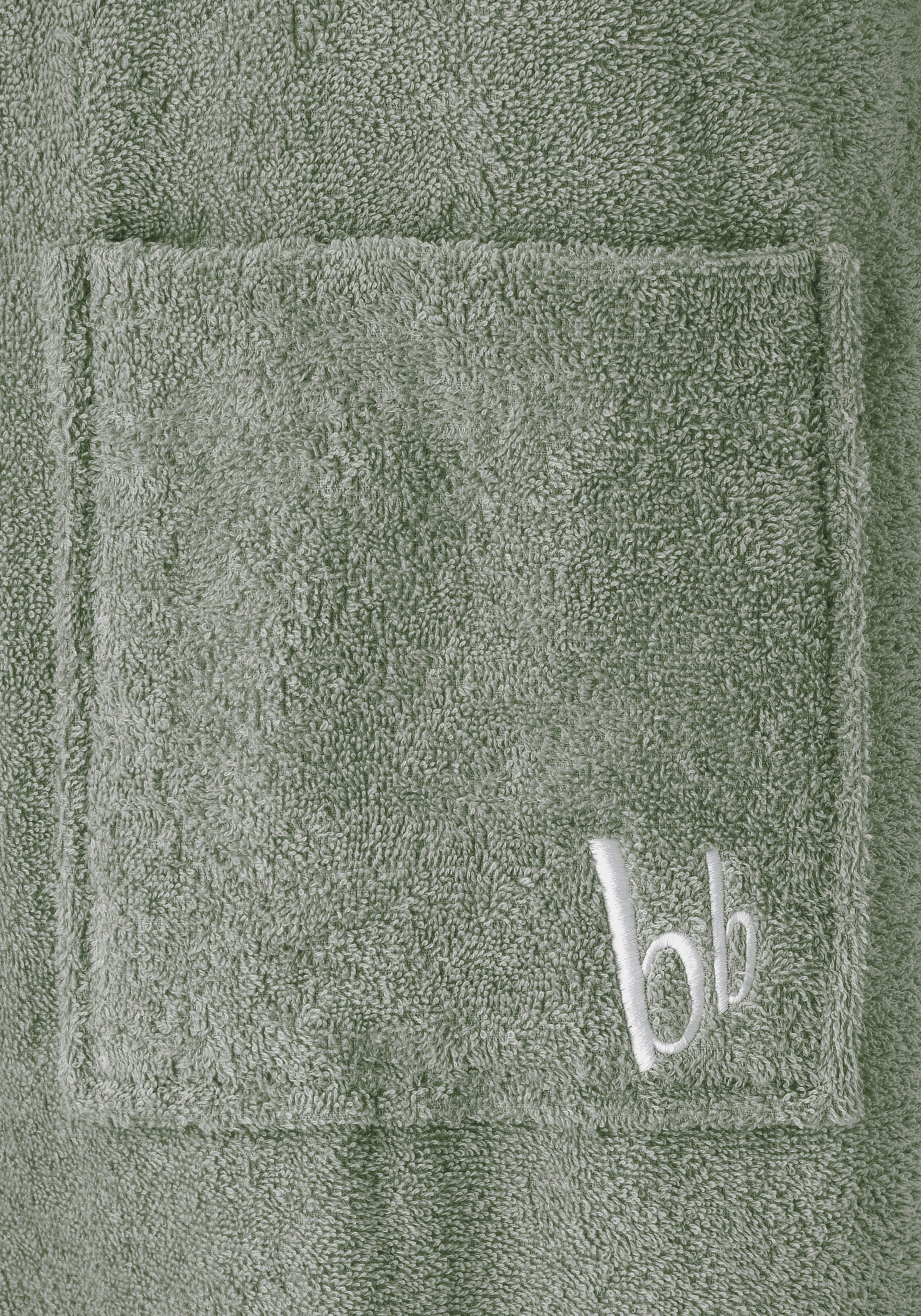 Bruno Banani Unisex-Bademantel »Robby, ideal für Sauna & Spa, Standardlänge & Überlänge« 1 Stk. tlg., Damen & Herren Bademäntel, Baumwolle, mit Taschen, Sauna, XS-3XL