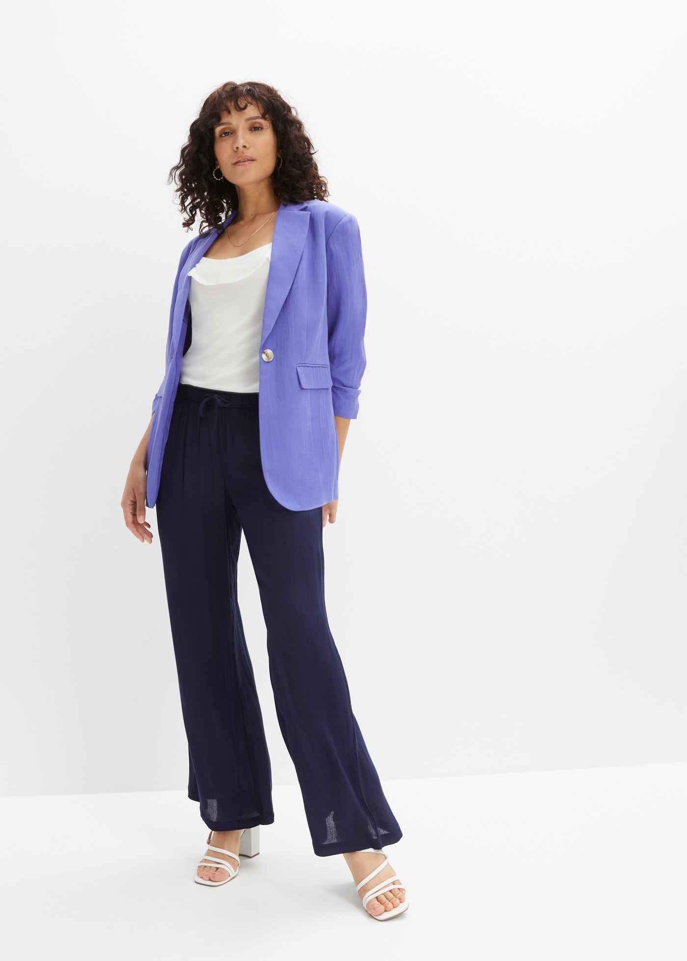 bonprix Marlene-Hose »Marlenehose aus fließender Viskose«  aus Viskose, lockere Passform, mit Bindeband, lässiger Stil
