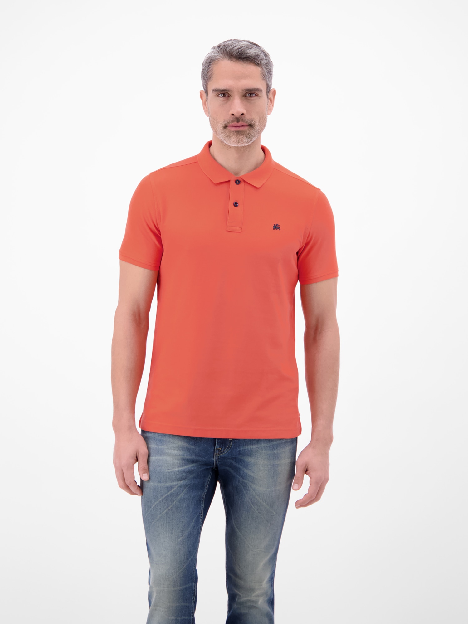 LERROS Poloshirt »Poloshirt, COOL & DRY und Logo-Stitch« Trocknet schnell, angenehm kühl, pflegeleicht, kurzarm, einfarbig