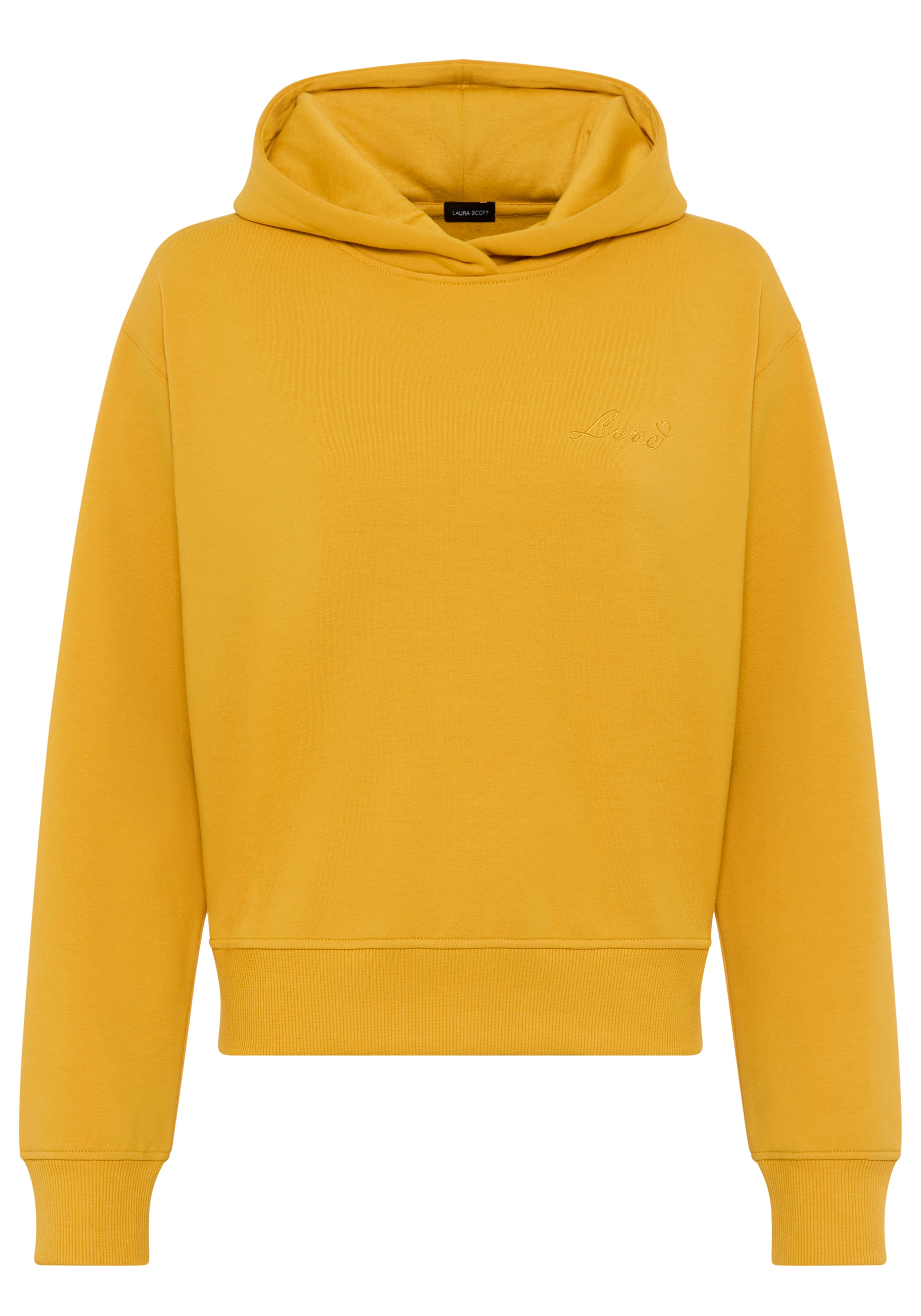 Laura Scott Kapuzensweatshirt , mit Kapuze, figurumspielende Passform, mit Stickerei als Applikation
