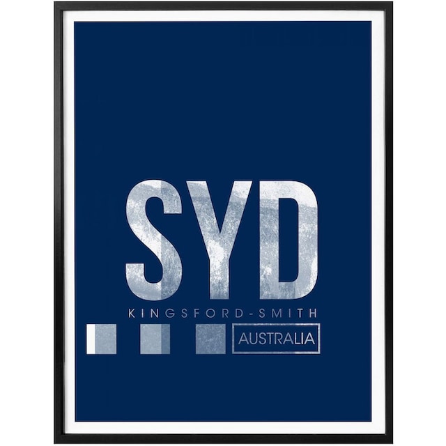 Wall-Art Poster »Wandbild SYD Flughafen Sydney«, Flughafen, (1 St.), Poster  ohne Bilderrahmen kaufen online bei OTTO