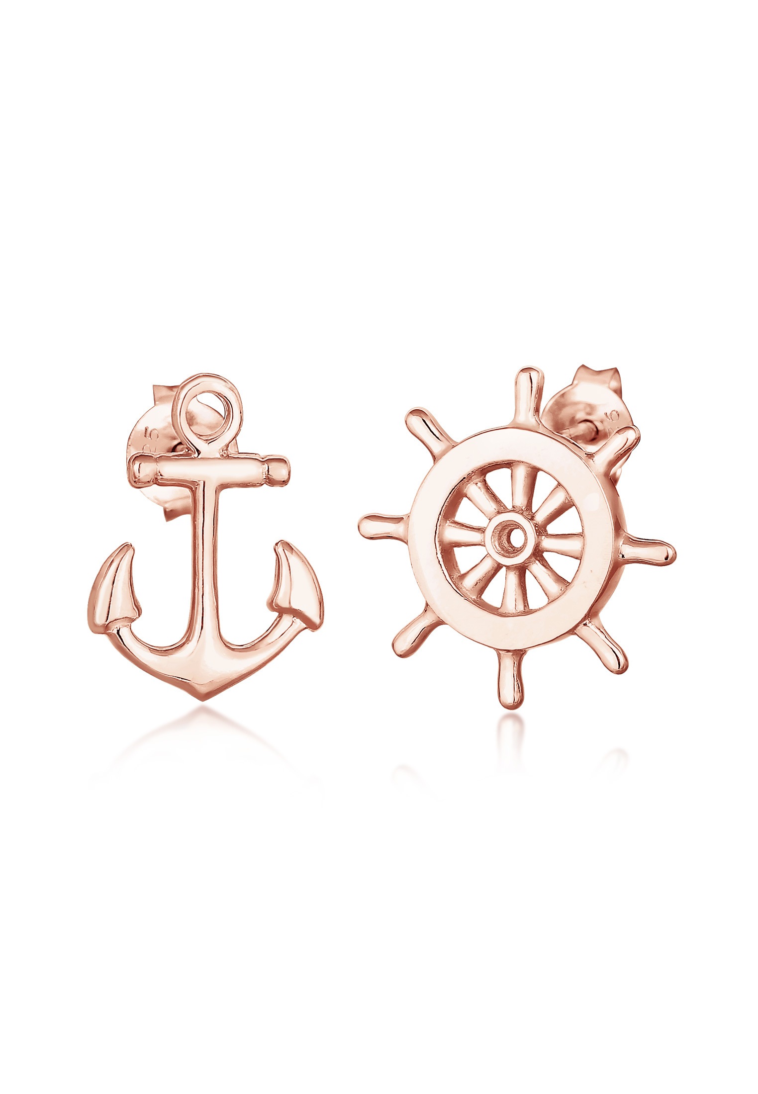 Elli Paar Ohrstecker »Ohrringe Ohrstecker Steuerrad Anker 925 Sterling Silber«