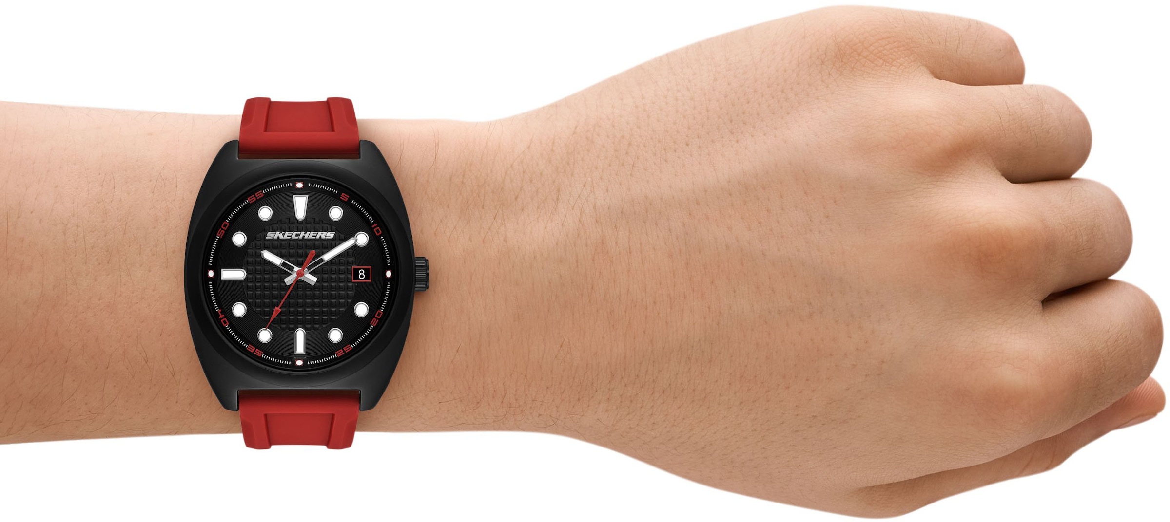 Skechers Quarzuhr »HANOVER« Armbanduhr, Herrenuhr, Silikonarmband, analog, Tag