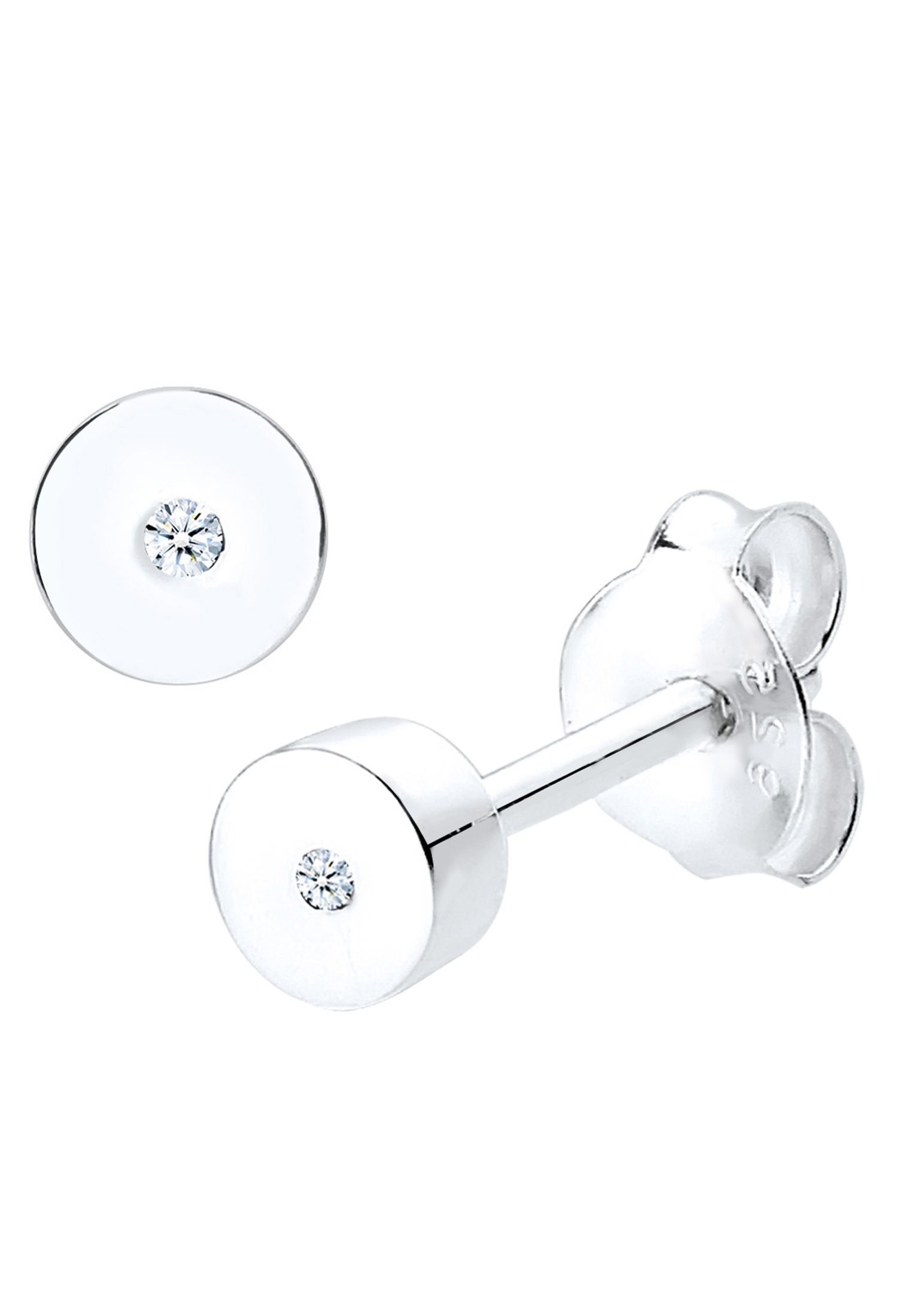 Elli DIAMONDS Paar Ohrstecker »Ohrringe Diamant Weiß Brillantschliff (0.01 ct) 925 Sterling Silber«