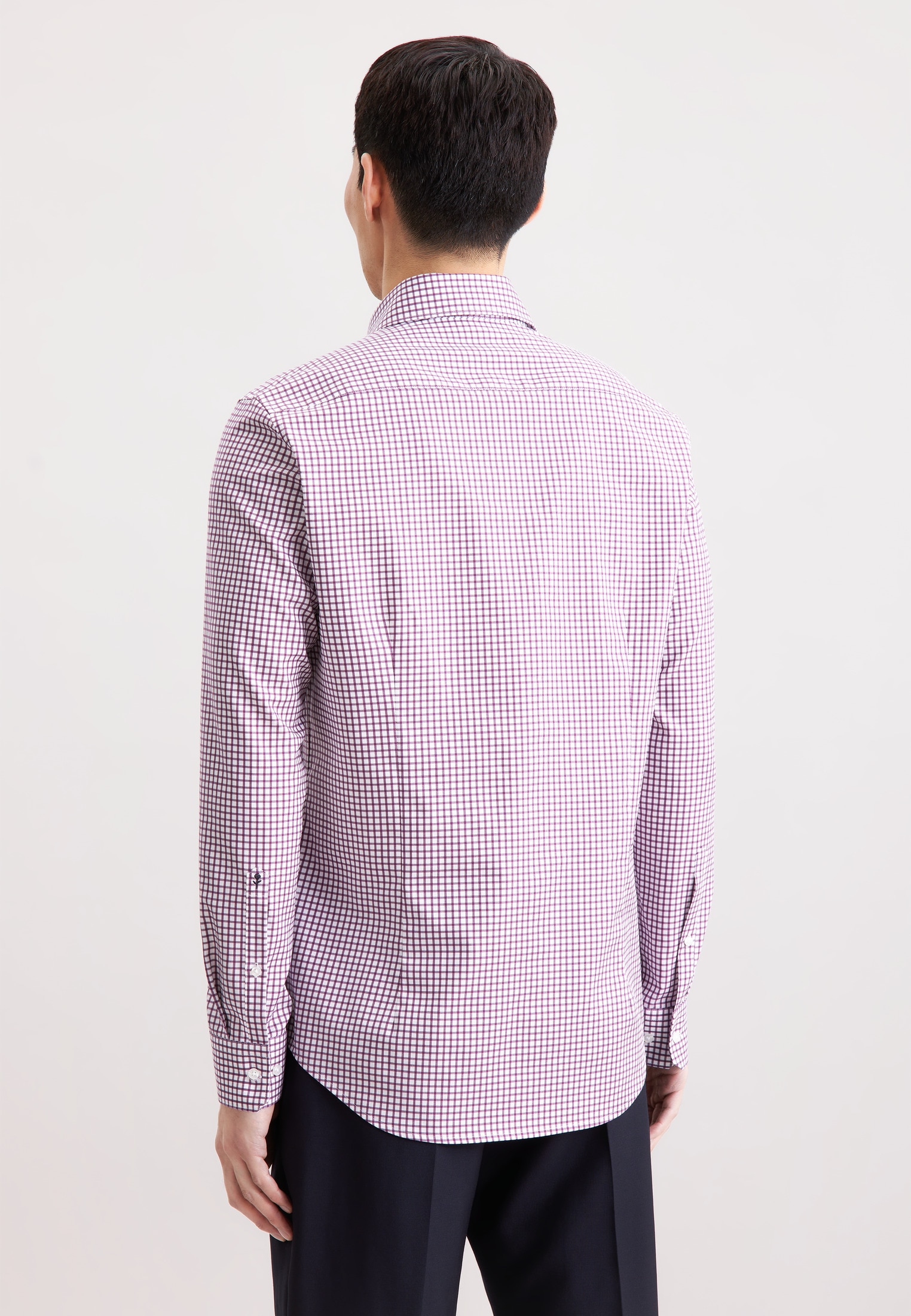seidensticker Businesshemd »Schwarze Rose« Slim 1/1 Covered-Button-Down-Kragen Karo
