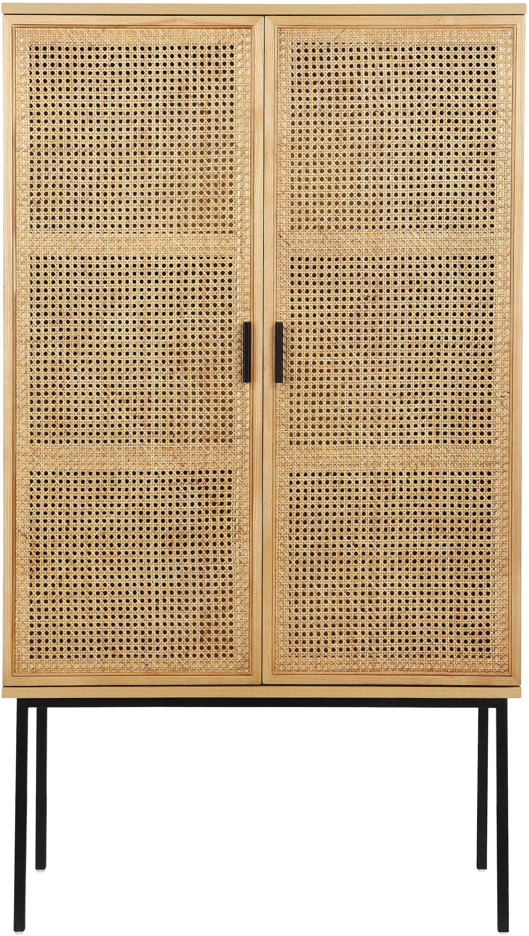 INOSIGN Highboard »Feines« Eschenholz-Details, robustem Metallgestell, FSC-zertifiziertem Holz