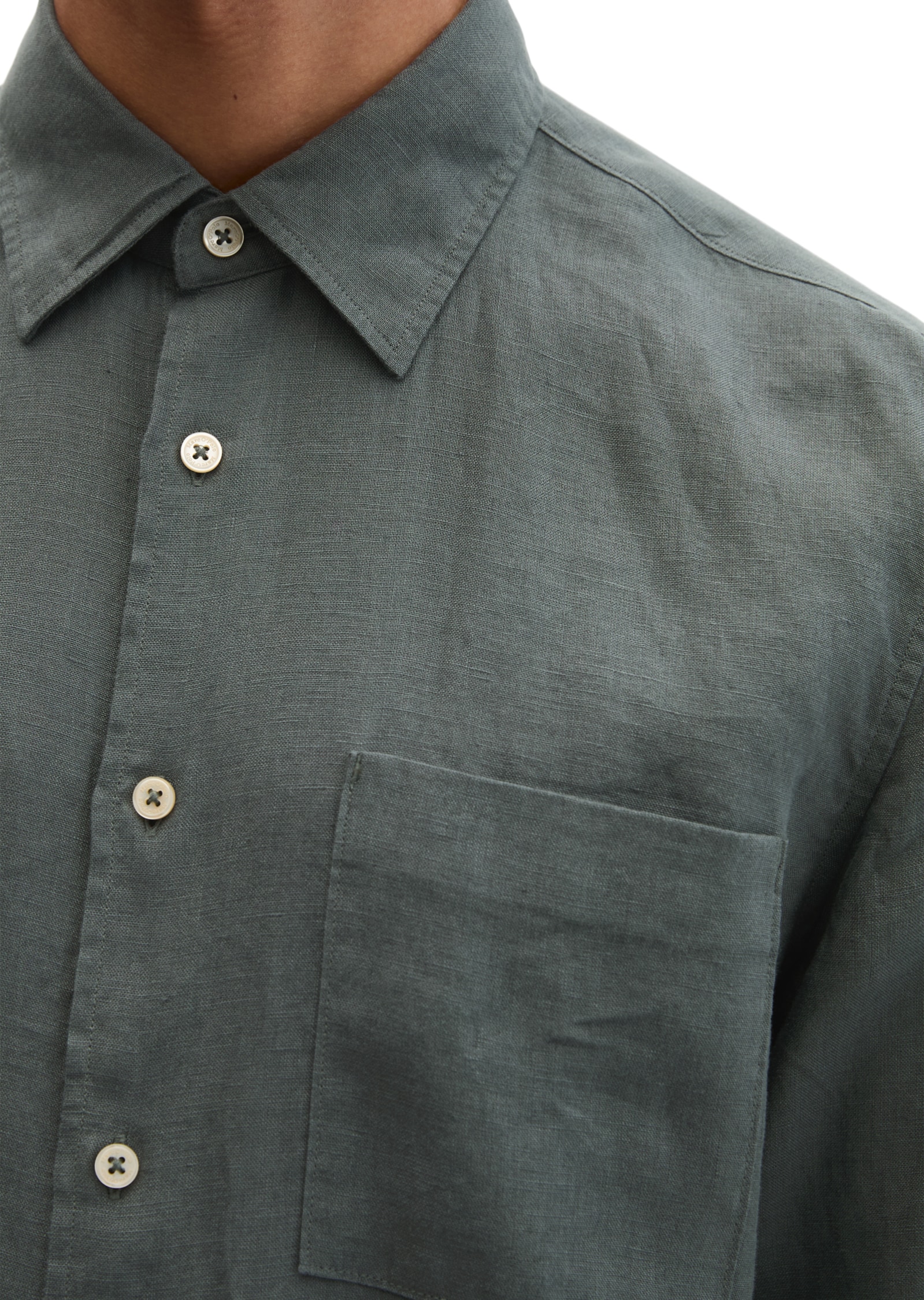Marc O'Polo Leinenhemd im klassisch cleanen Look
