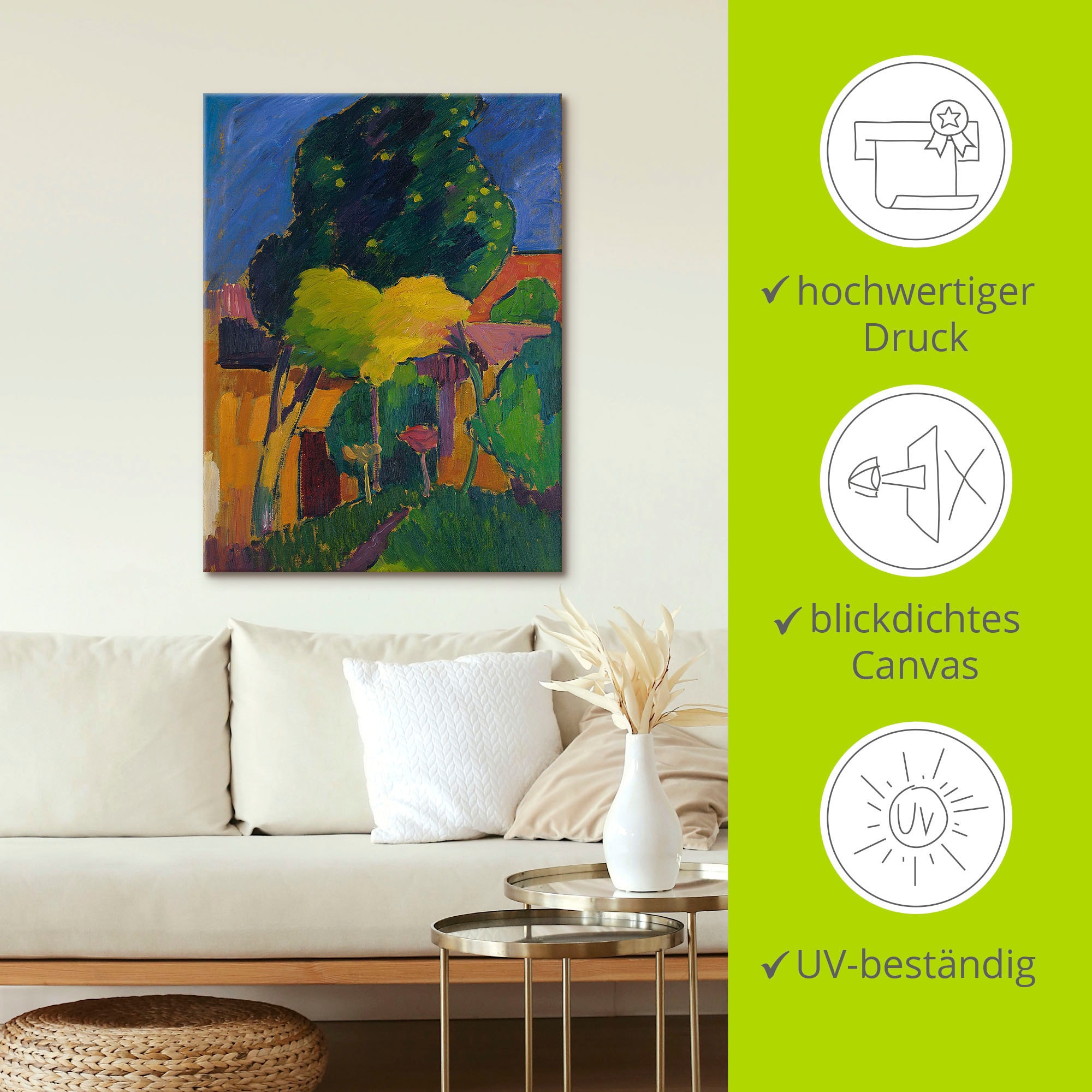 Artland Leinwandbild »Murnau. 1908« Garten 1 Stk. tlg. auf Holzrahmen gespannt