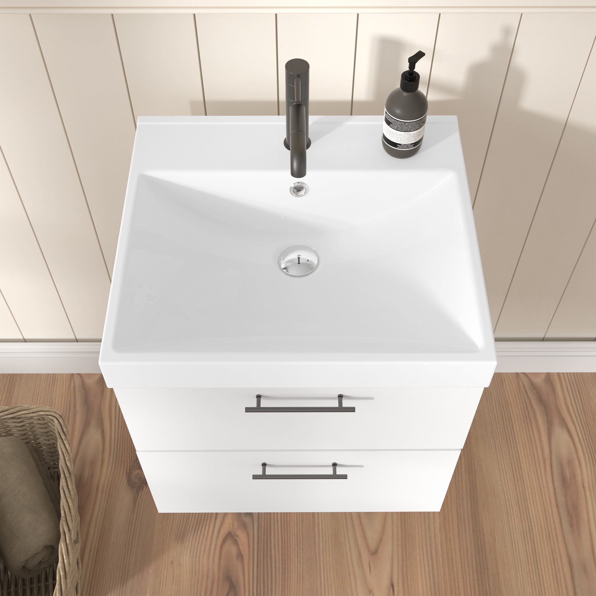 welltime Einbauwaschbecken »Trento Deluxe« Mit Nano Glasur in 51,61,81,101 und 121cm erhältlich.