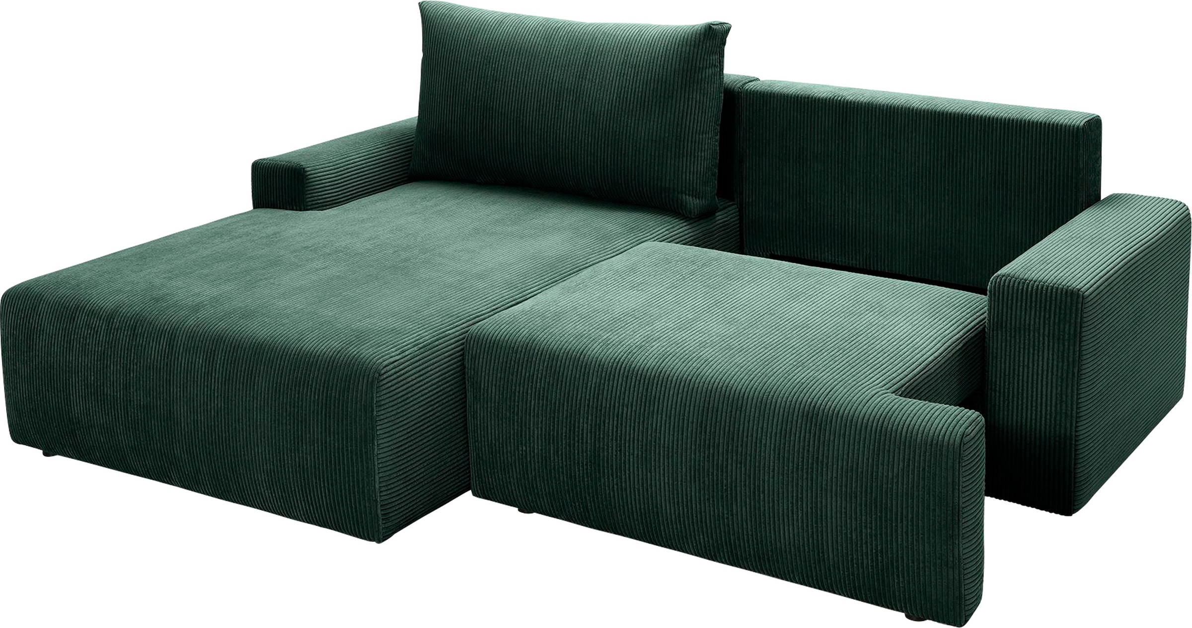 exxpo - sofa fashion Ecksofa »Orinoko, aktuelles Design und hoher Sitzkomfort, L-Form« inkl. Bettfunktion und Bettkasten, schöne Farben im angesagten Cord