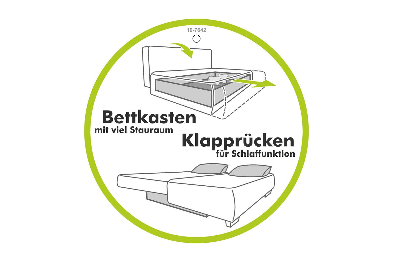 Jockenhöfer Gruppe Ecksofa Kampen, mit Bettfunktion und Bettkasten