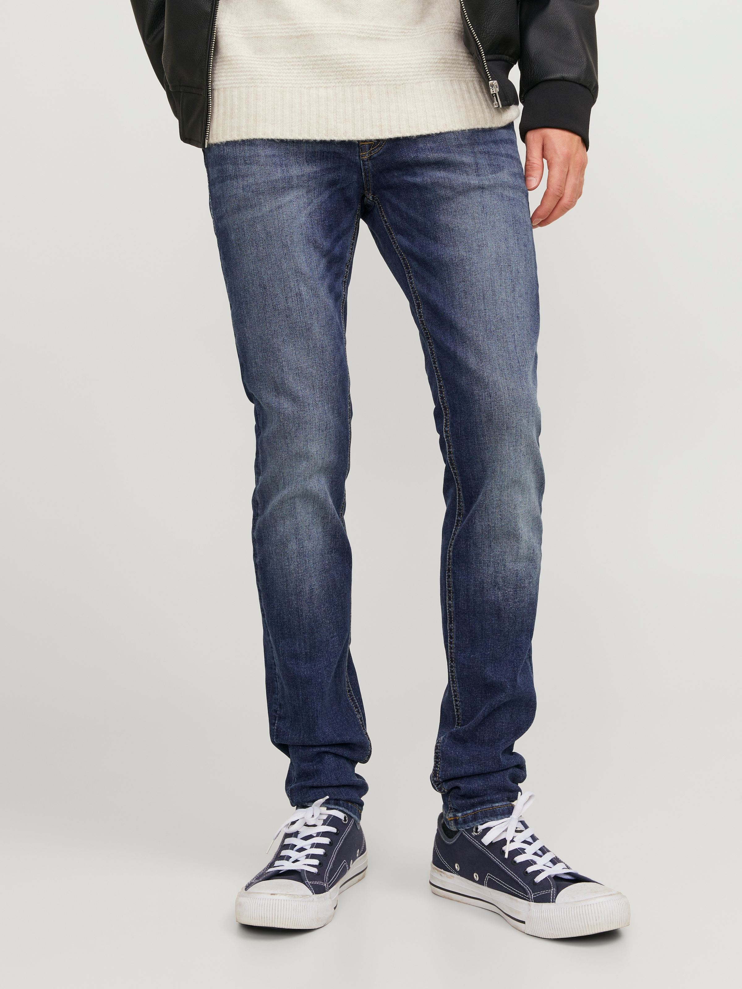 Jack & Jones Skinny-fit-Jeans »JJILIAM  Skinny Jeans mit Used-Waschung für schlanke Silhouette« Abriebeffekte, modisch, skinny fit, Baumwollmischung,