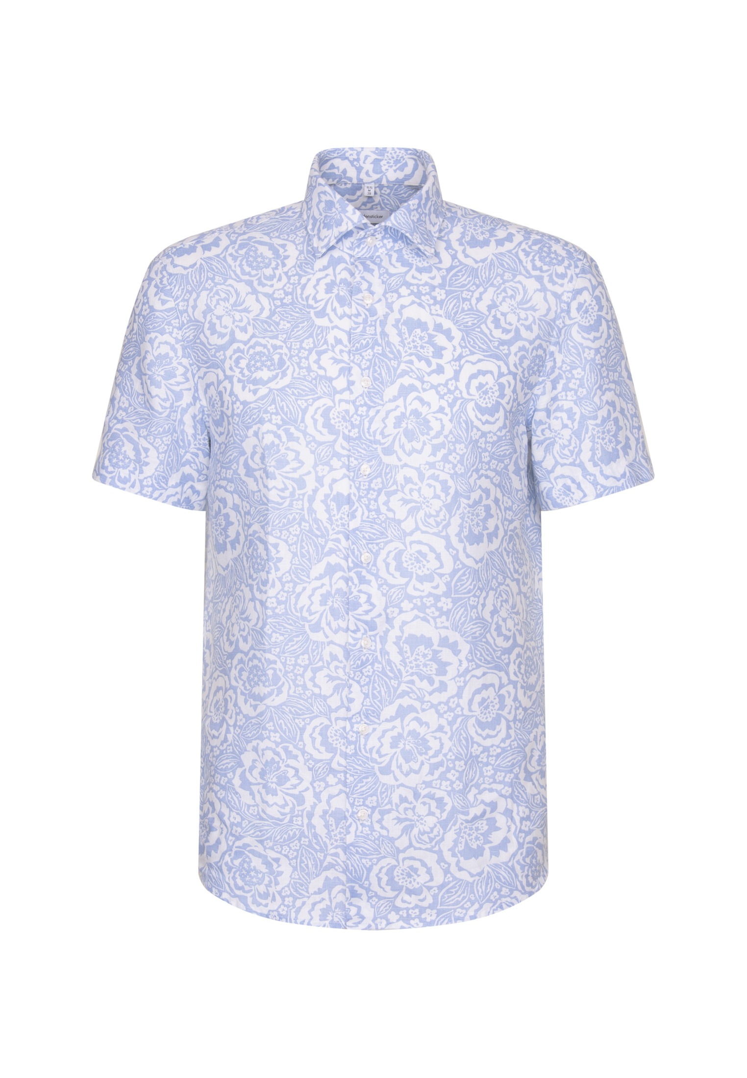 seidensticker Leinenhemd »Schwarze Rose« Slim 1/2 Kentkragen Druck