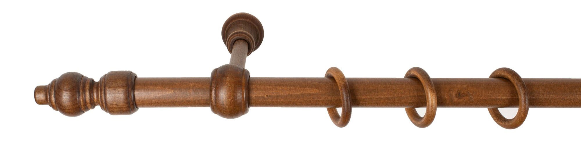 SN DECO GROUP Gardinenstange »Filigrano«, 1 läufig-läufig, Fixmaß, 28 mm, Holz, verschiedene Längen und Farben, Komplettset