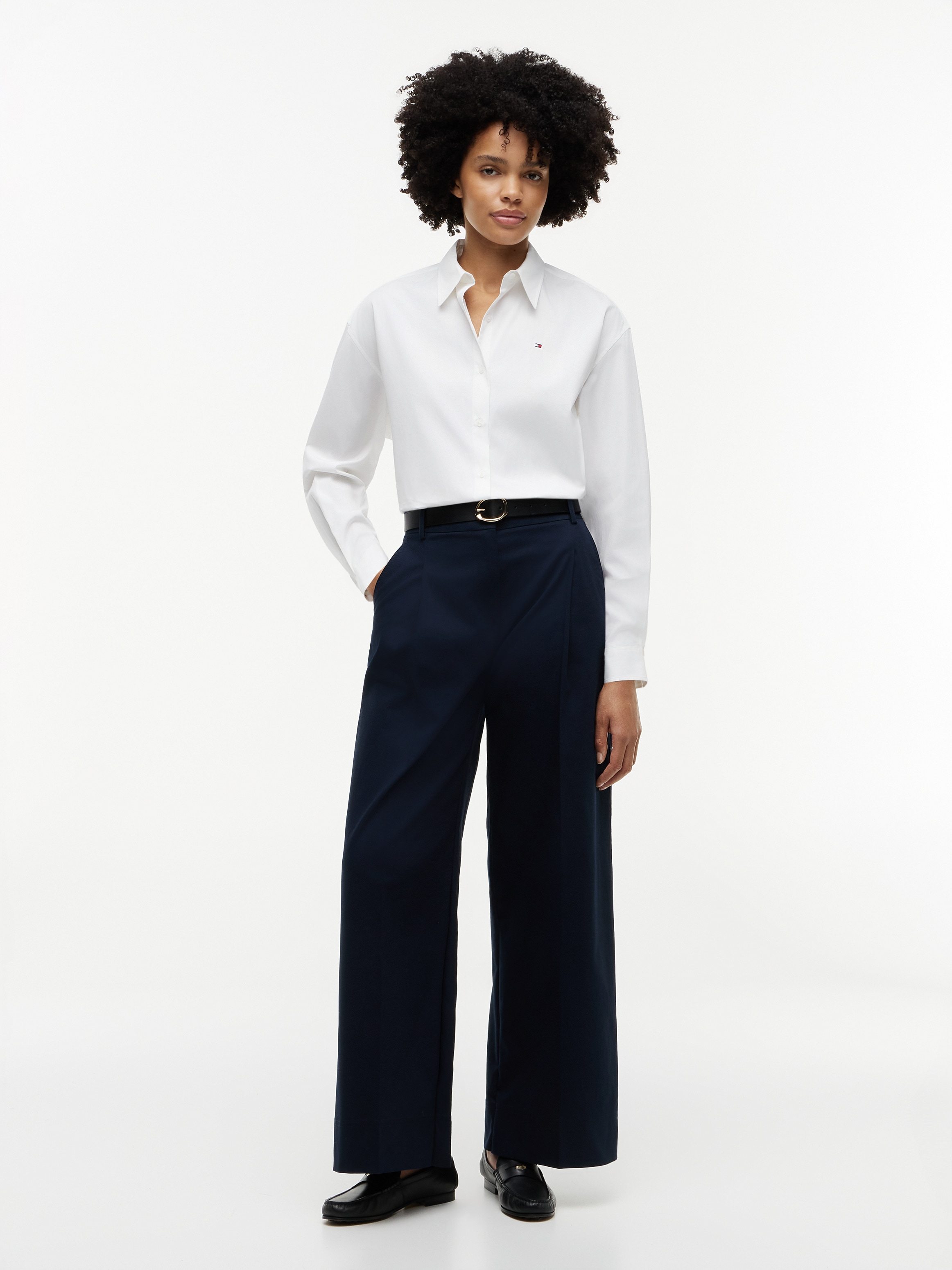 Tommy Hilfiger Hemdbluse »SUMMER POPLIN LS BOXY SHIRT« Baumwolle, Boxy Fit
