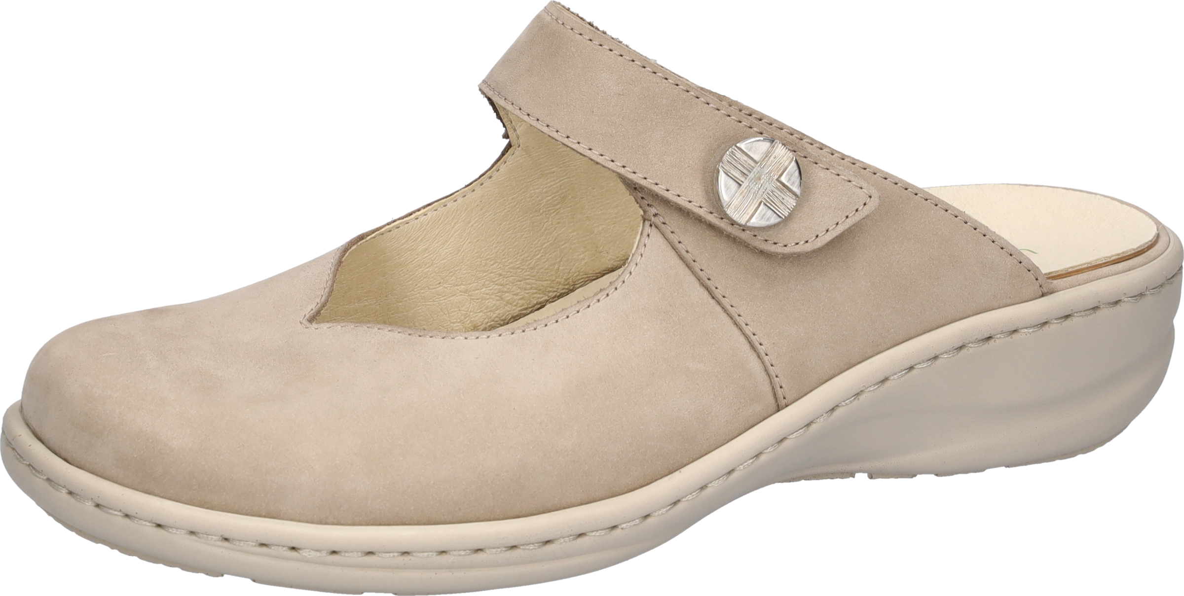 Waldläufer Clog »HERIA«  Hausschuh, Sommerschuh, Klettschuh in Komfortweite H (= sehr weit)