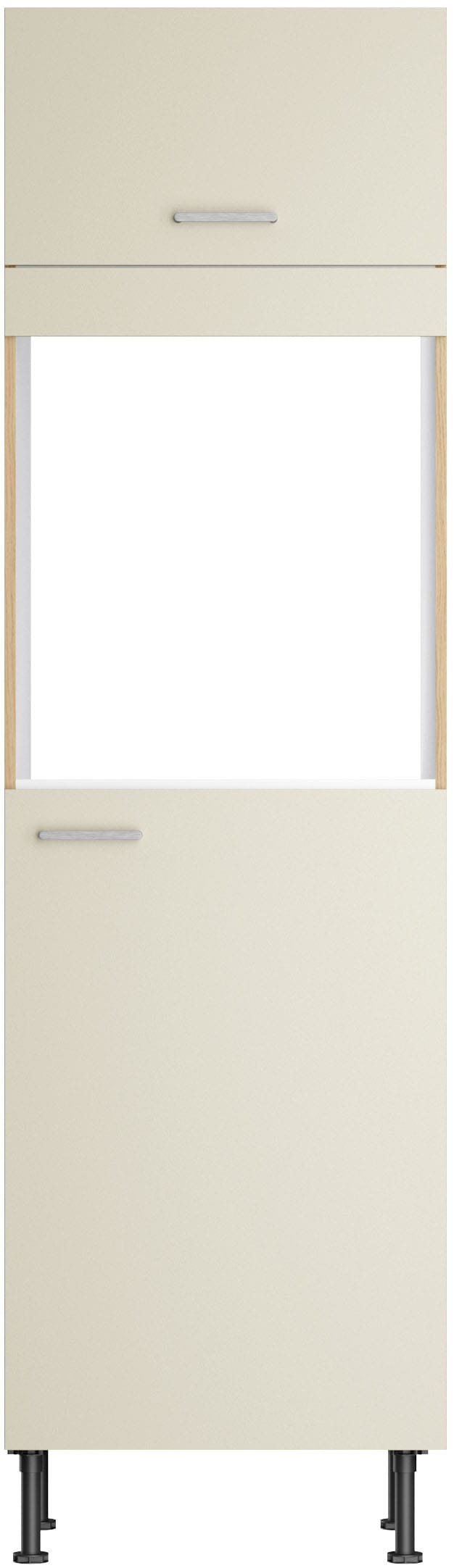 KOCHSTATION Backofen/Kühlumbauschrank »KS-Lucy« Breite 60 cm, mit 1 Tür, 1 Klappe, Soft-Close, höhenverstellbare Füße