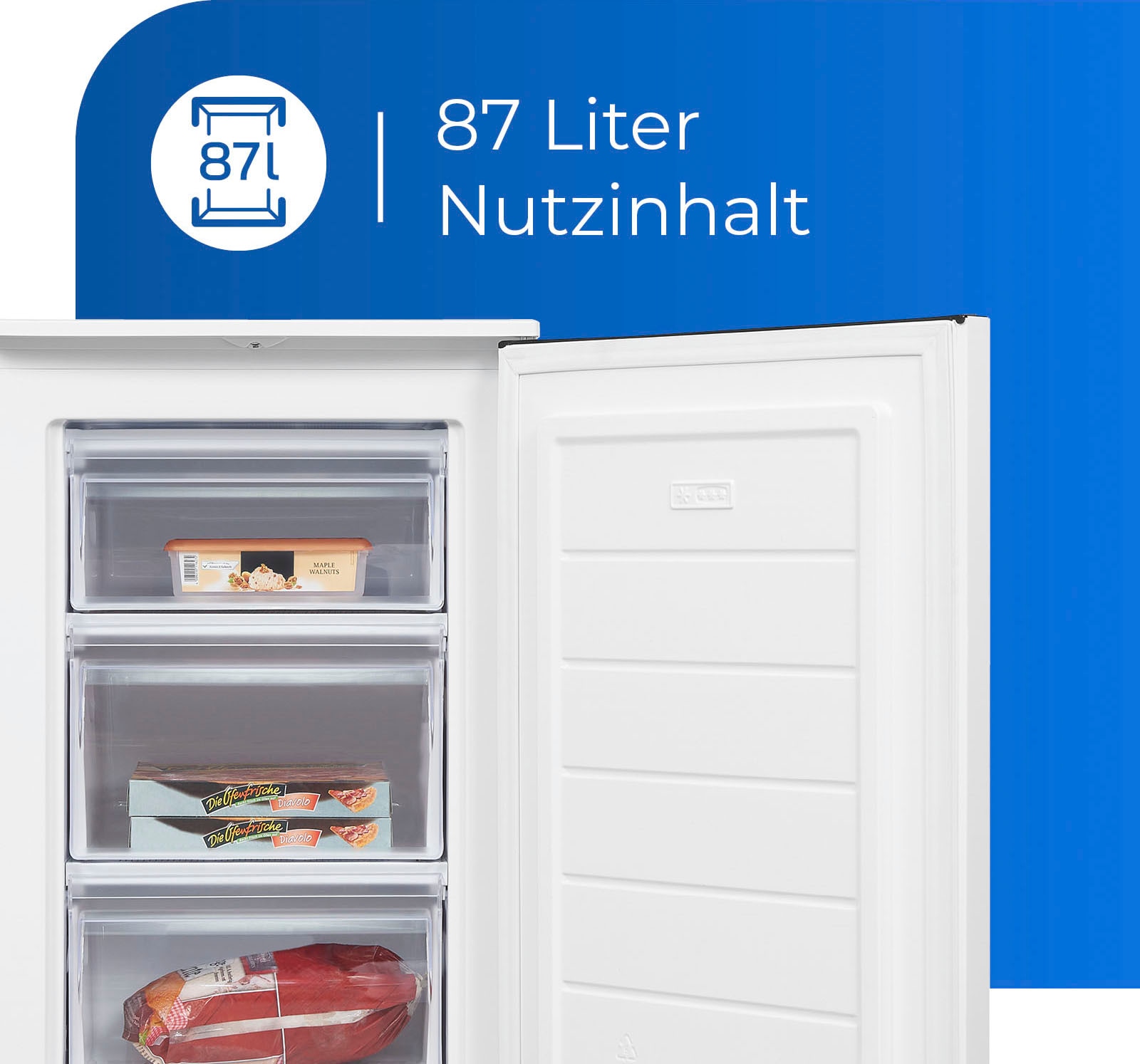 exquisit Gefrierschrank »GS81-040C weiss«, 85,5 cm hoch, 54,5 cm breit, energiesparend in Energieefizienz C, 87 Liter Nutzinhalt, 4 Sterne