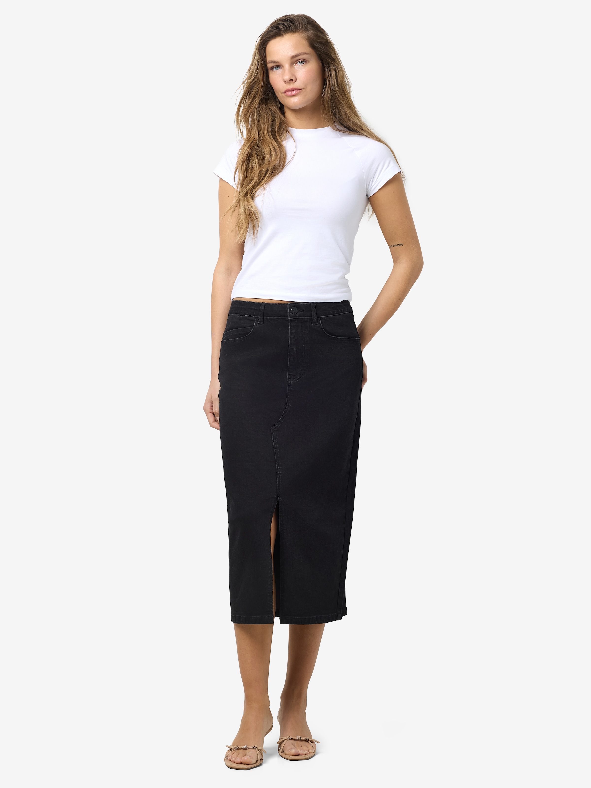 Noisy may Jeansrock »NMKATH NW SLIT MIDI SKIRT VI478BL NOOS«