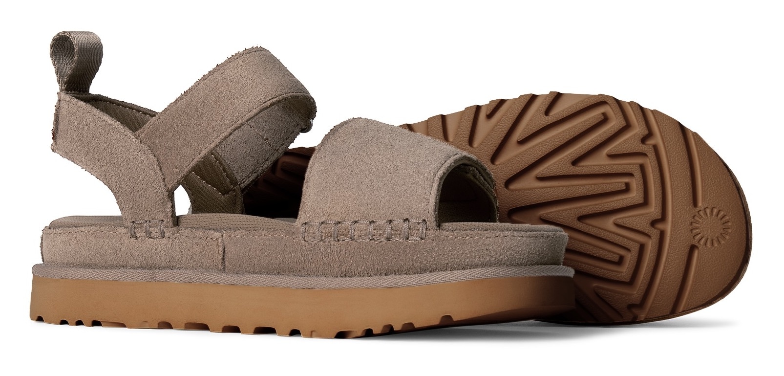 UGG Plateausandale »W GOLDENSTAR«, Plateausandale, Sandalette mit Klettverschluss