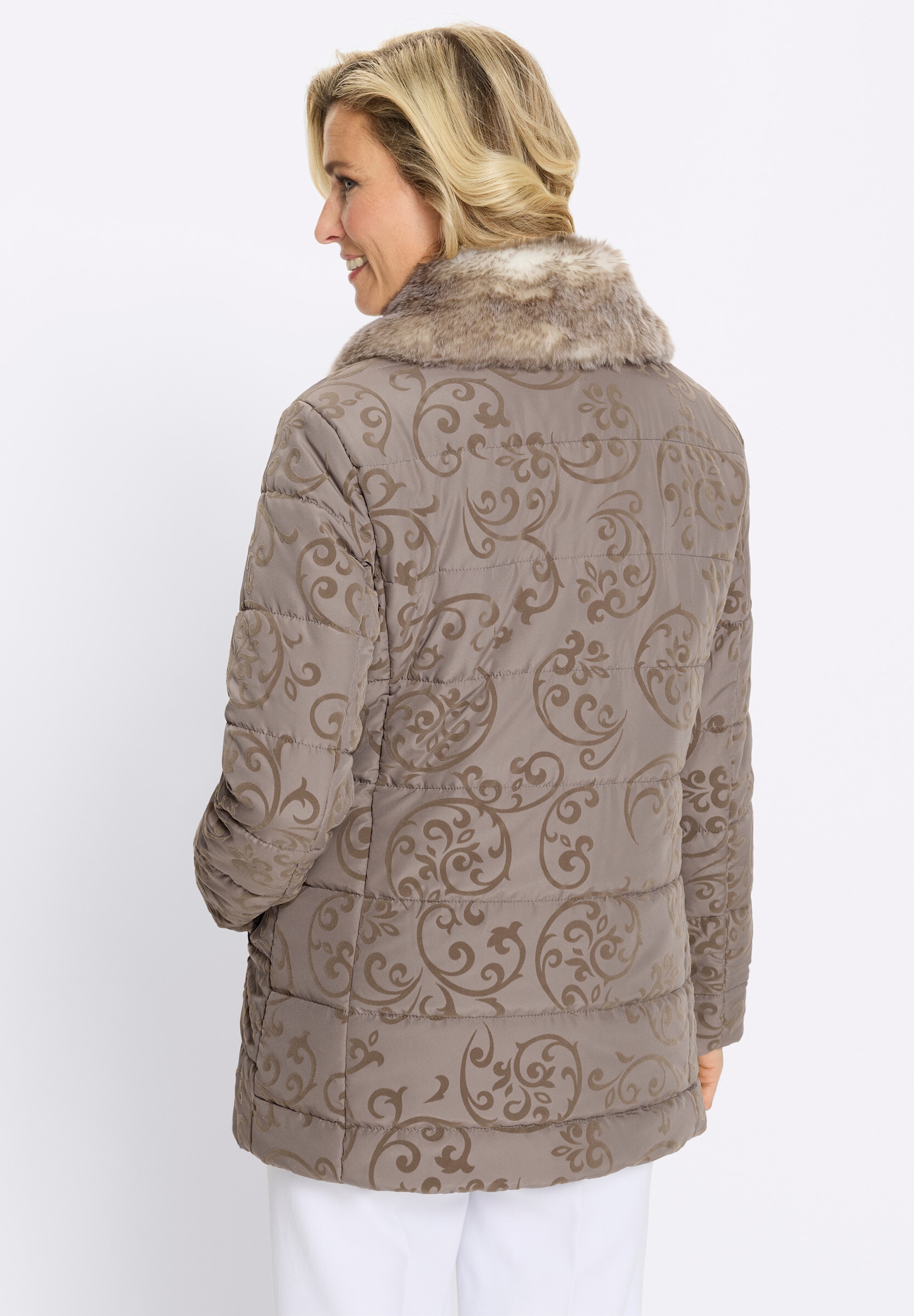 Sieh an! Steppjacke »Jacke Jacke mit Flock-Print«