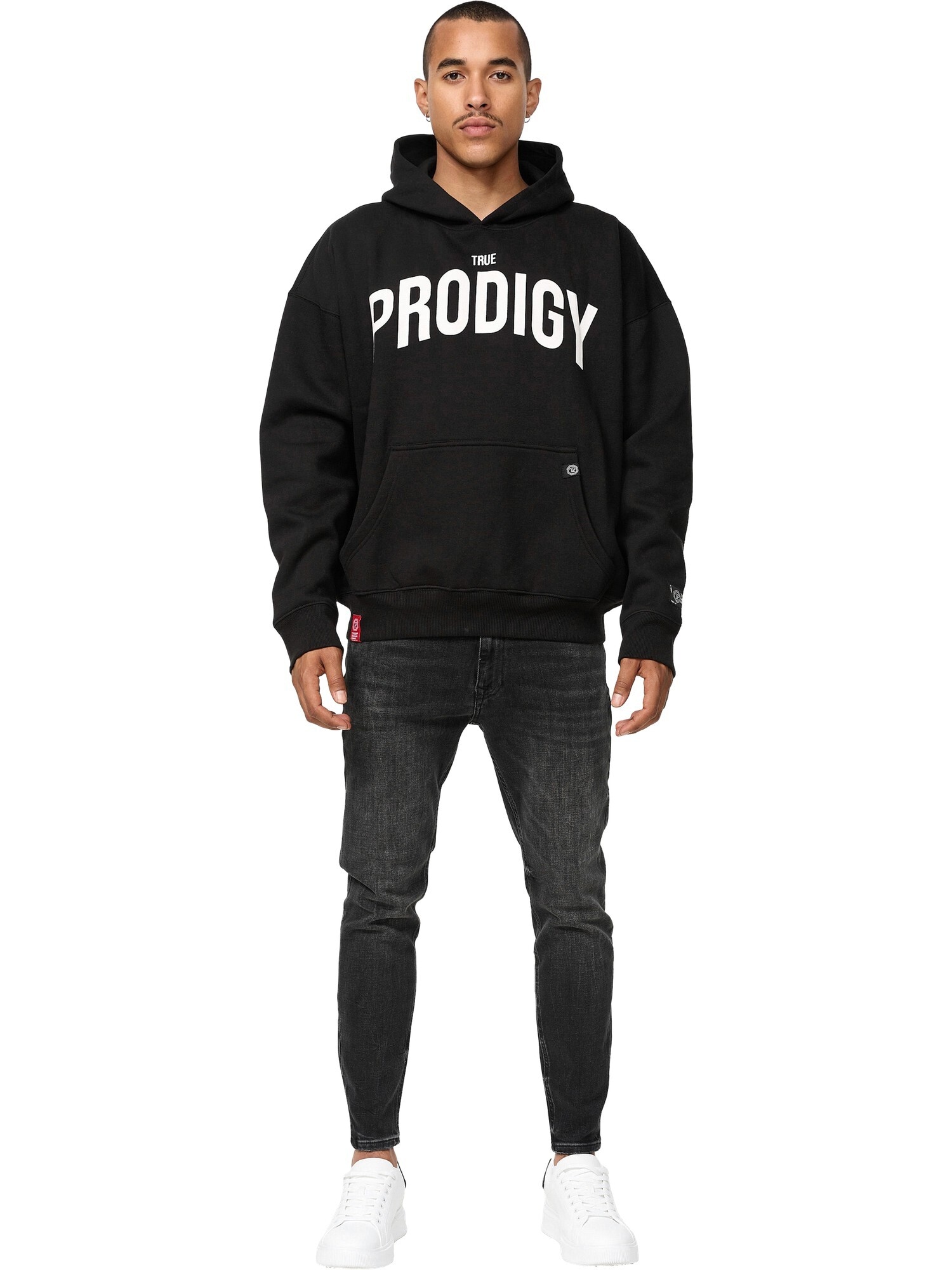 trueprodigy Hoodie »Tobi Logo Print Oversized Kapuze Kängurutasche«
