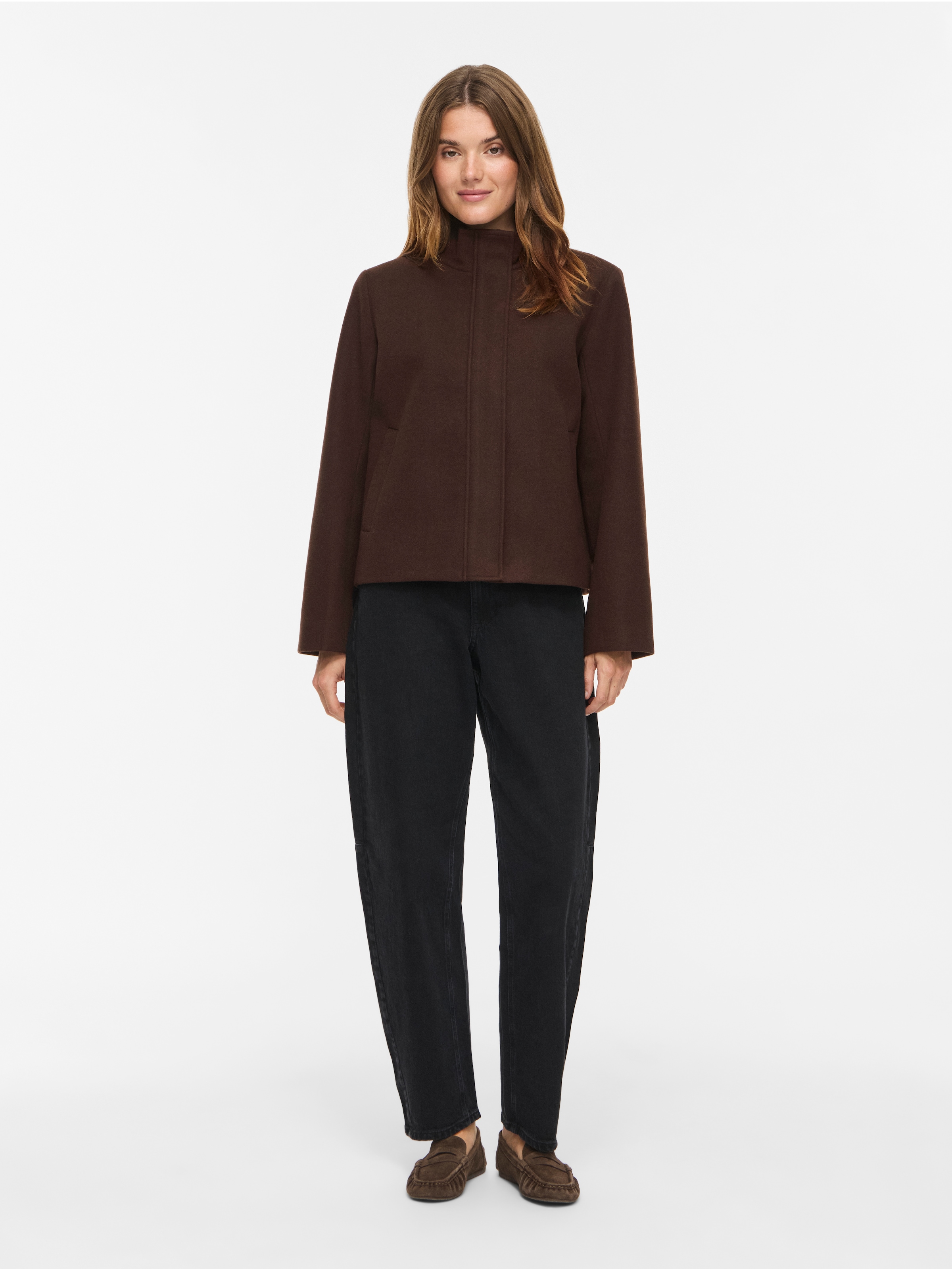 Vila Kurzjacke »VICLAUDIA L/S HIGH NECK SHORT JKT- NOOS« Kunstfaser