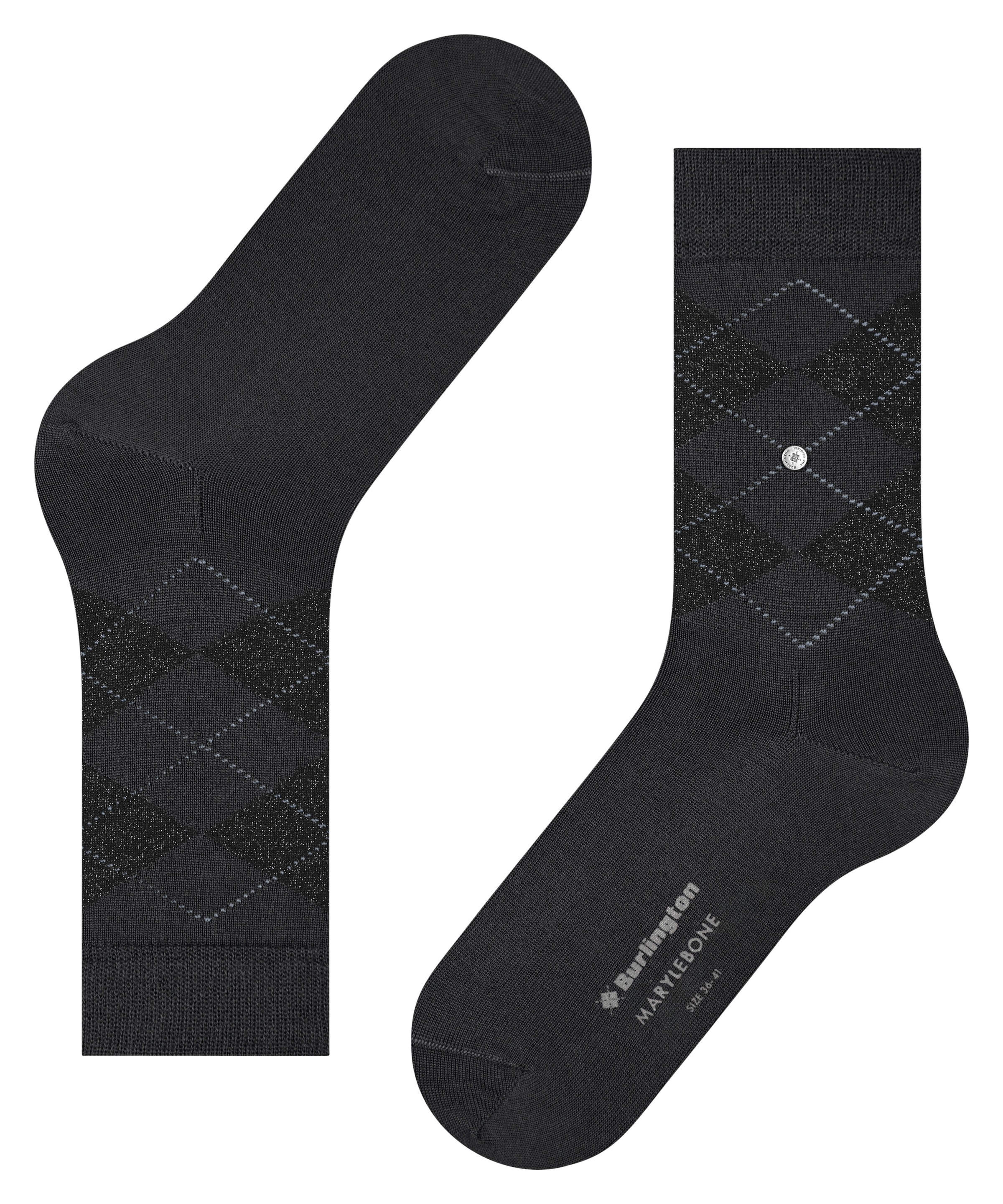 Burlington Socken »Marylebone Glitter« Einheitsgröße 36-41, Argyle-Muster, Lurex-Fäden, wärmend