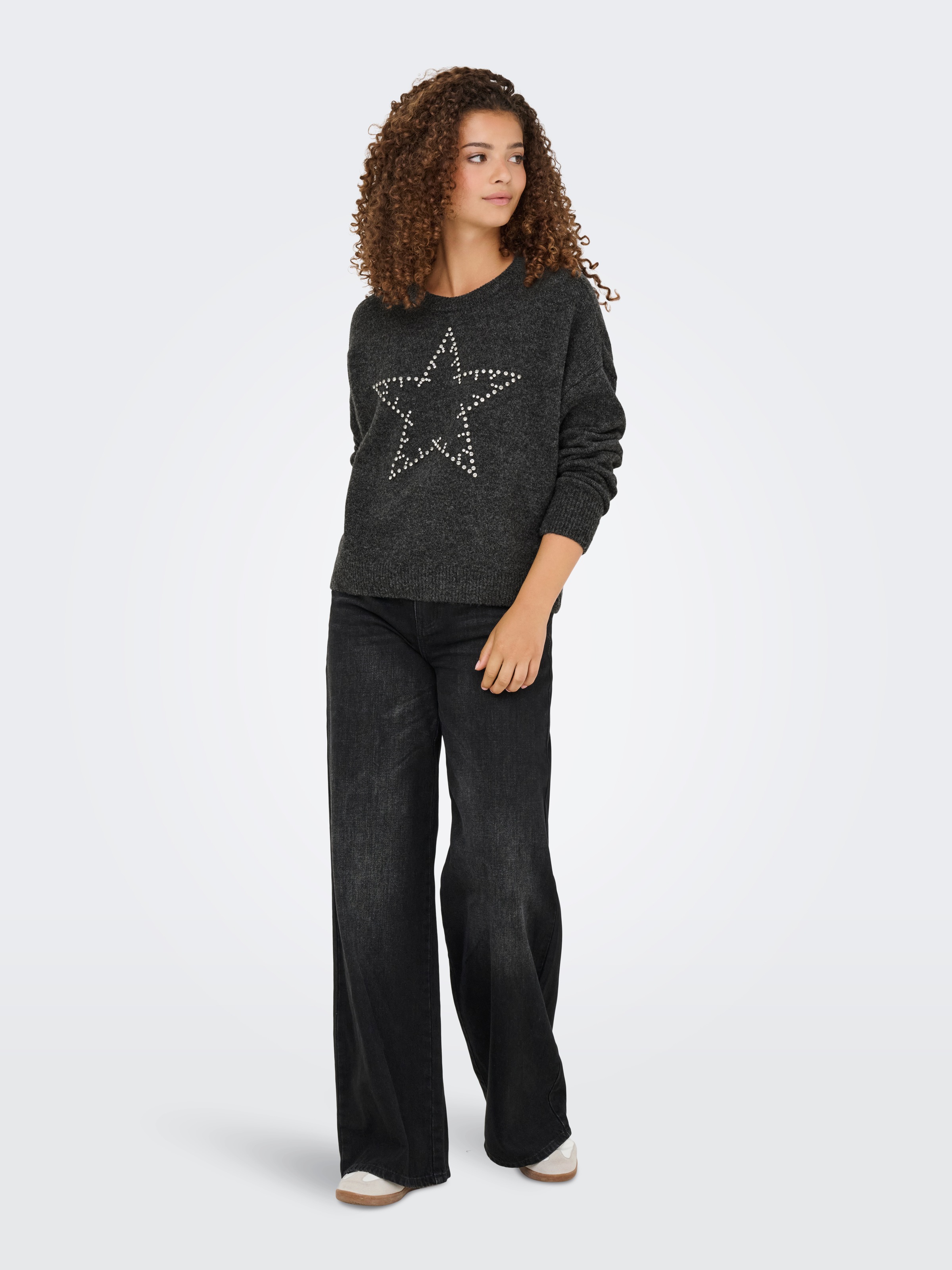 ONLY Strickpullover »ONLRENATA LS O-NECK BLING KNT«