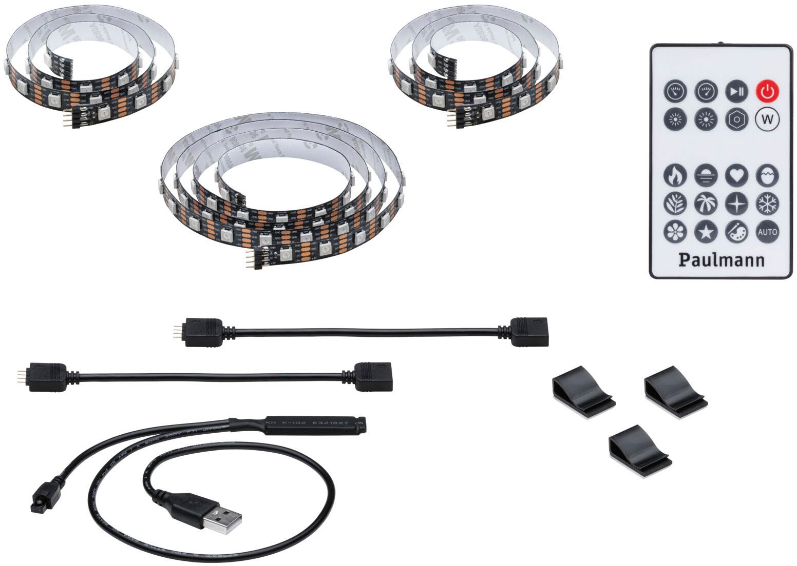 Paulmann LED-Streifen »USB LED Strip TV-Beleuchtung 55 Zoll 2m Dynamic Rainbow RGB 3,5W«, 1 St.-flammig