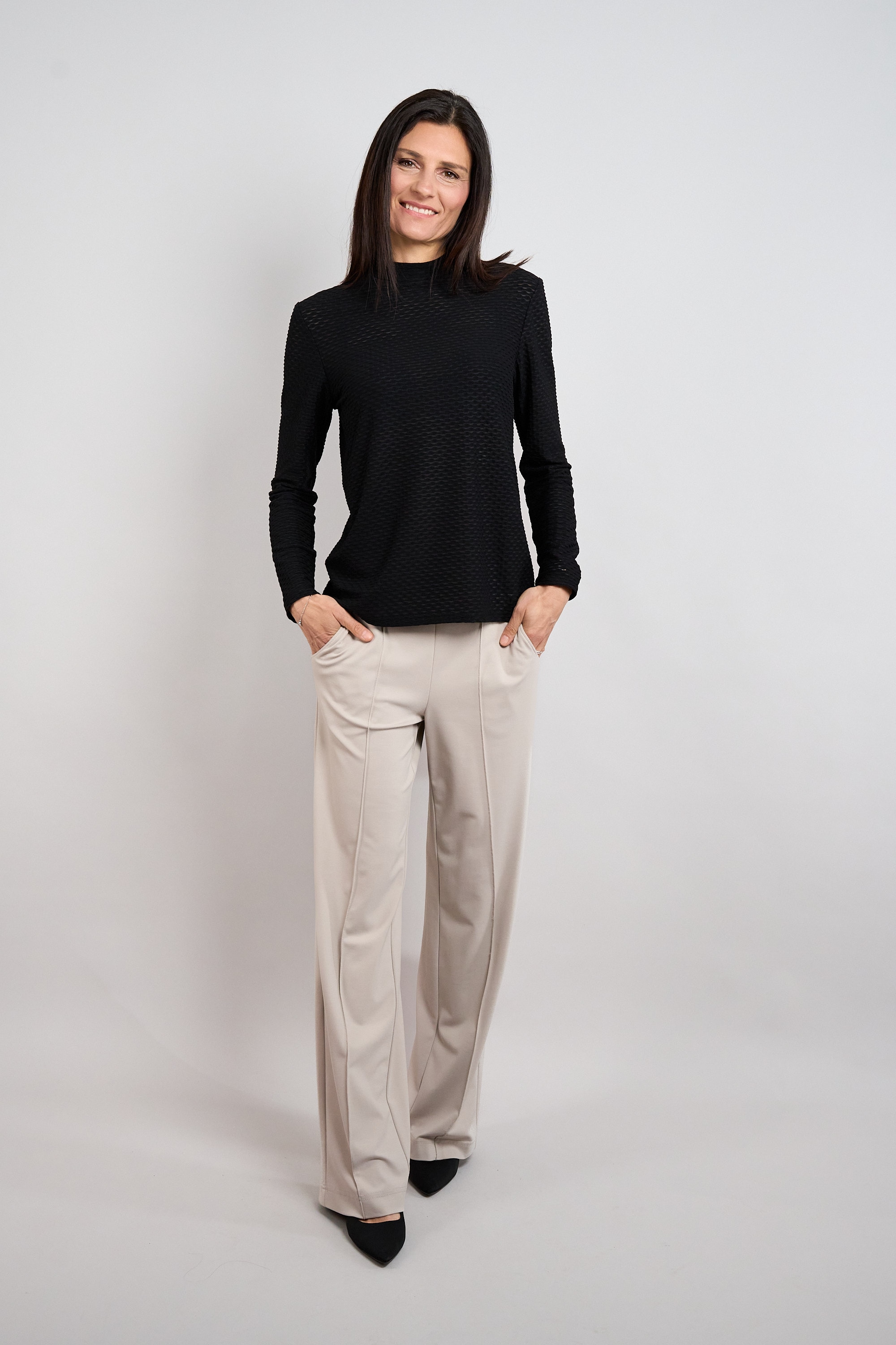 Seidel Moden Langarmshirt in Struktur-Optik - MADE IN GERMANY