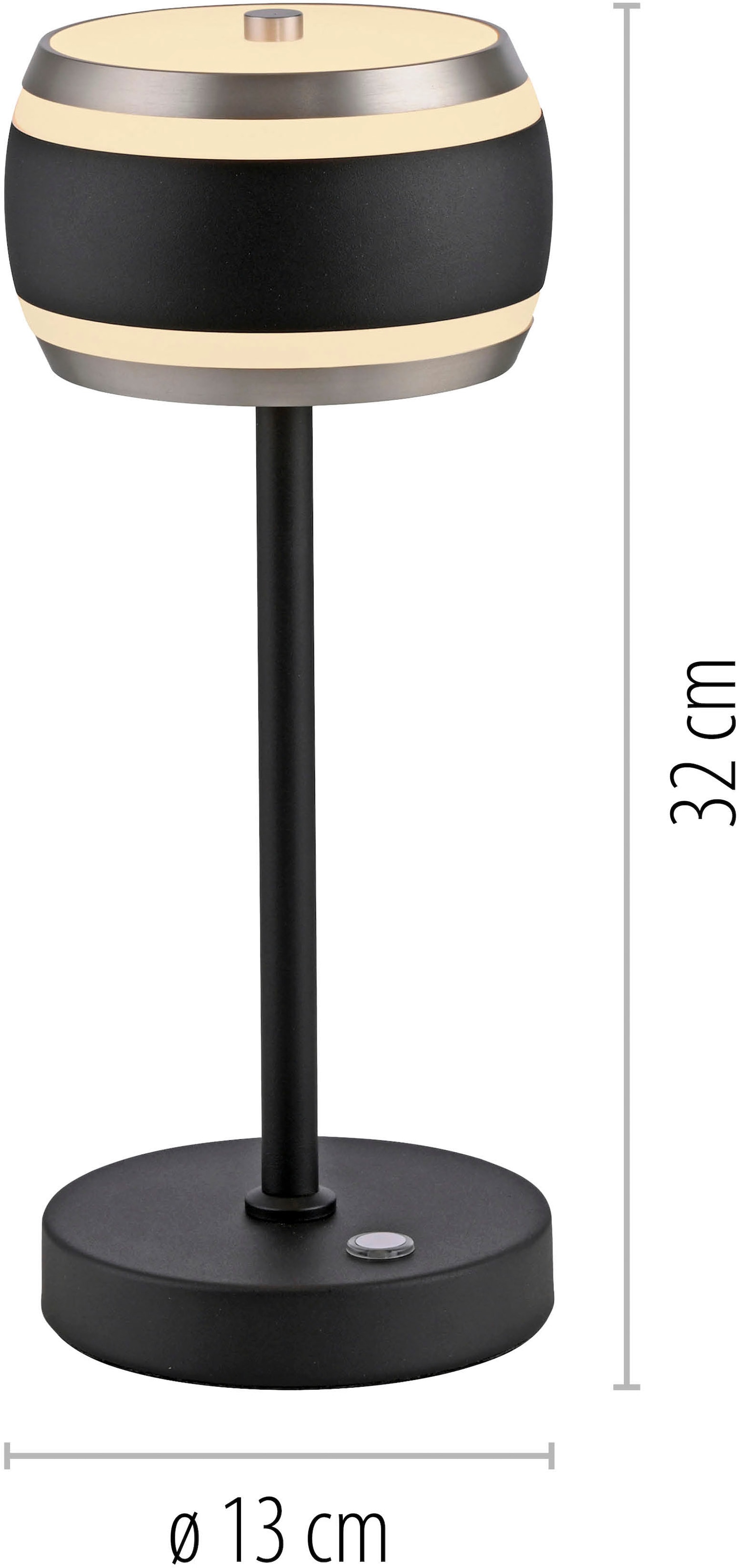 Neuhaus PURE LED Tischleuchte »PURE Falling Rings« LED-Board 1 Stk. warmweiß - kaltweiß Akkubetrieben, CCT, stufenlos dimmbar über Touchdimmer