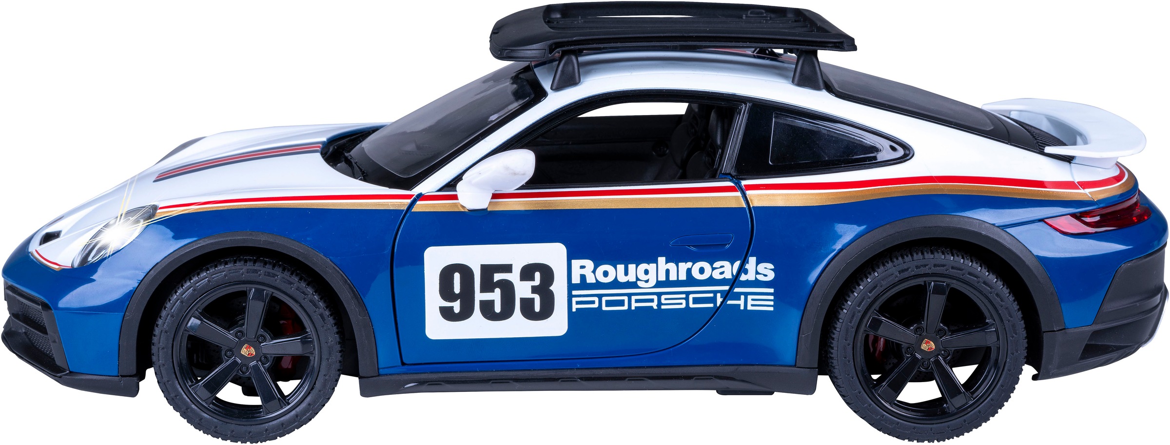 Jamara RC-Auto »Porsche 911 Dakar Performance 1:14 blau 2,4GHz«, mit LED Licht