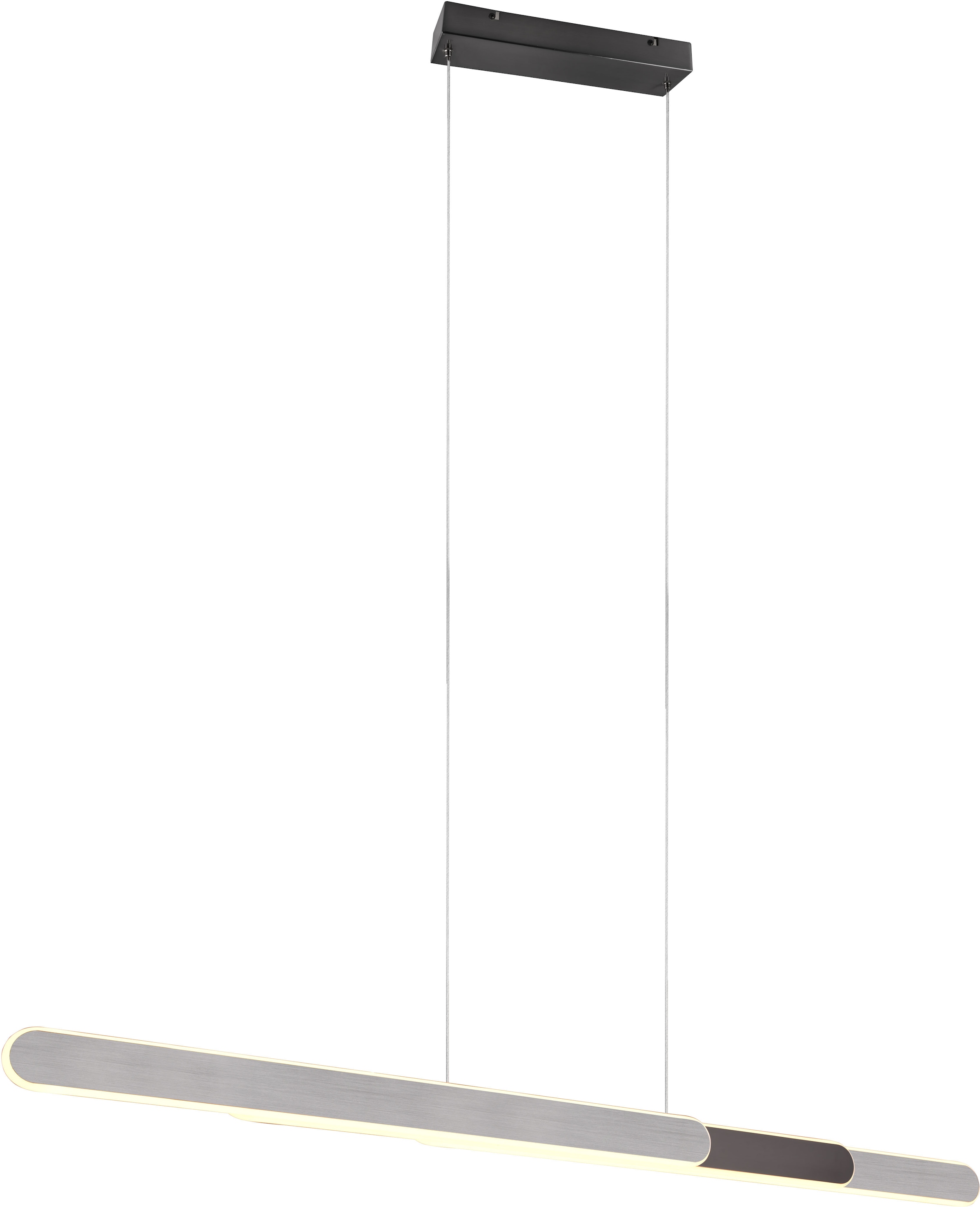 TRIO Leuchten LED Pendelleuchte »HELIOS, ausziehbare Hängelampe mit 3 LED Elementen 5800 Lumen CCT«, 1 flammig, Leuchtmittel LED-Board | LED fest integriert, 2700-6500K, Touch Dimmer 4 Stufen, höhenverstellbar up and down Licht