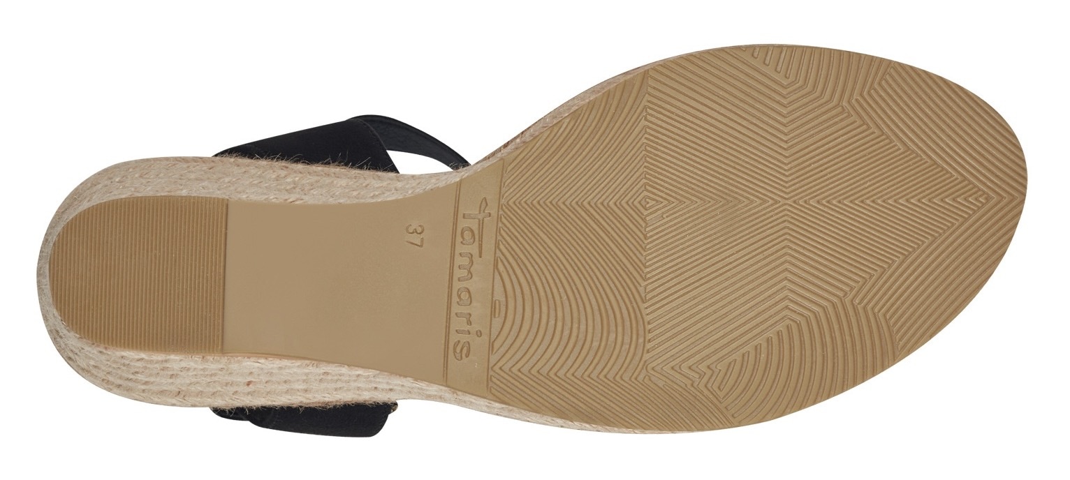 Tamaris Keilsandalette, Sommerschuh, Sandale, Keilabsatz, mit verstellbarem Riemchen