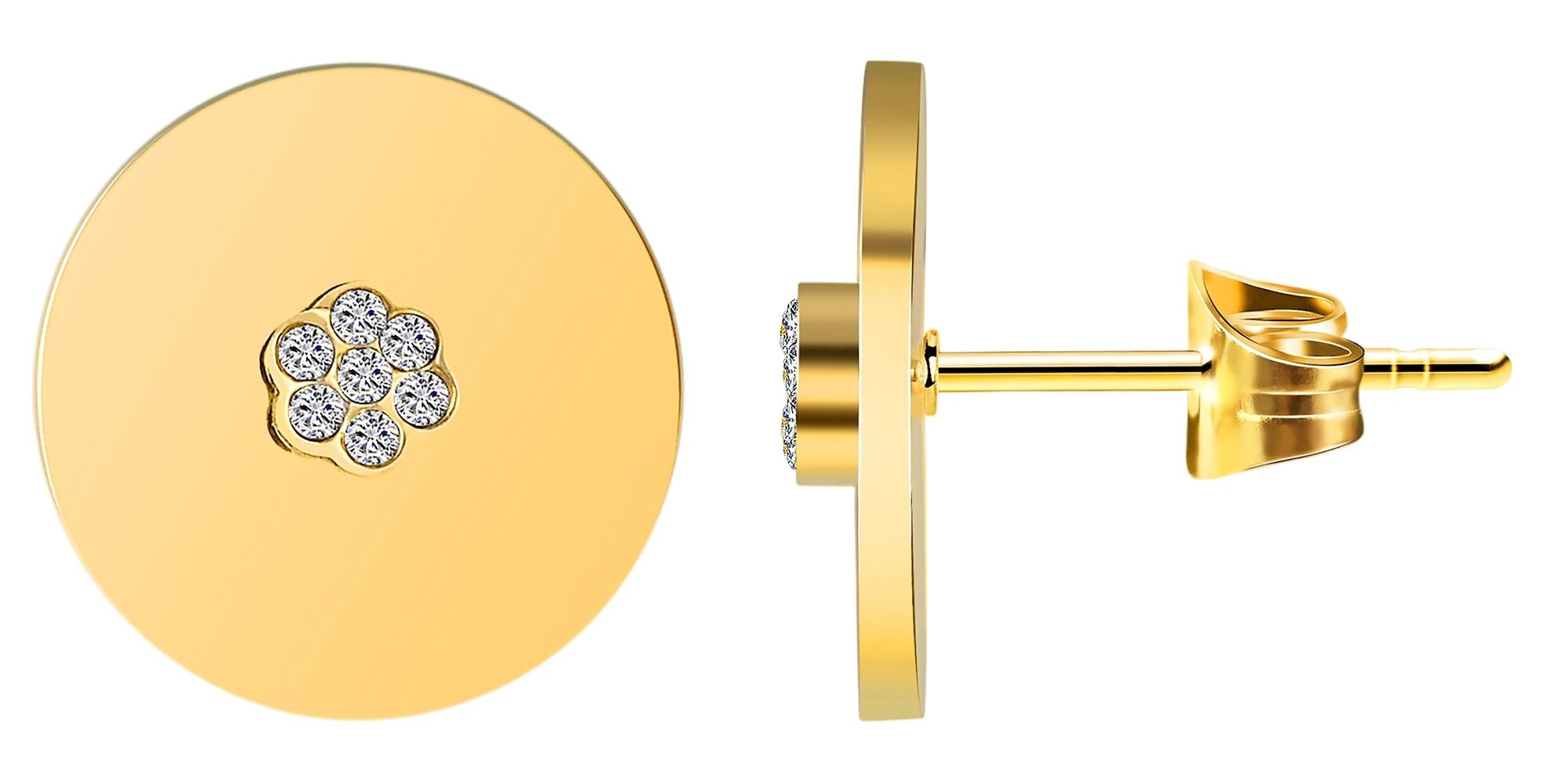 Adelia´s Paar Ohrstecker »Damen Ohrringe ¿ Ohrstecker aus Edelstahl mit Strass Steinchen«