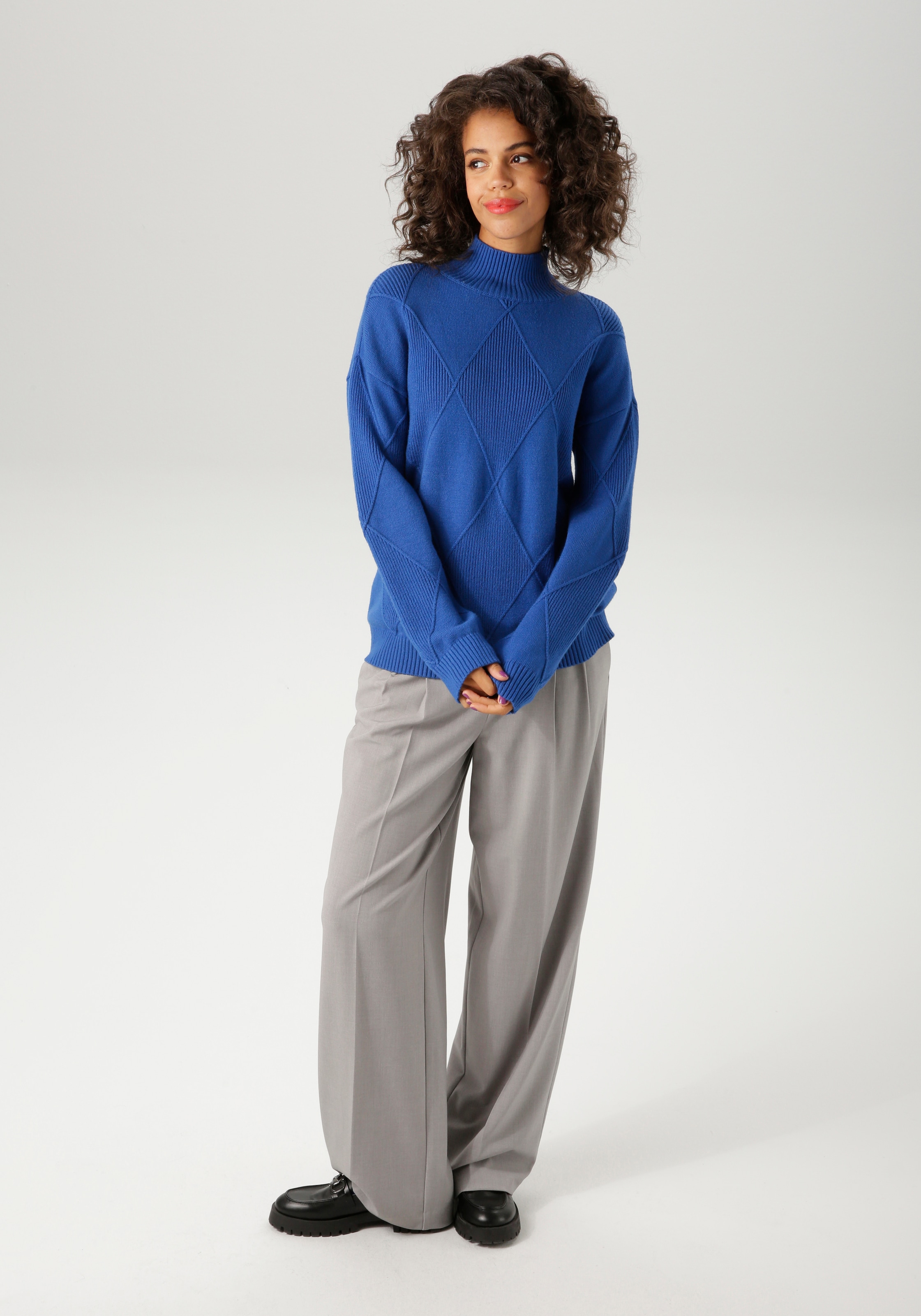 Aniston CASUAL Strickpullover , im trendigen Rauten-Muster - NEUE KOLLEKTION
