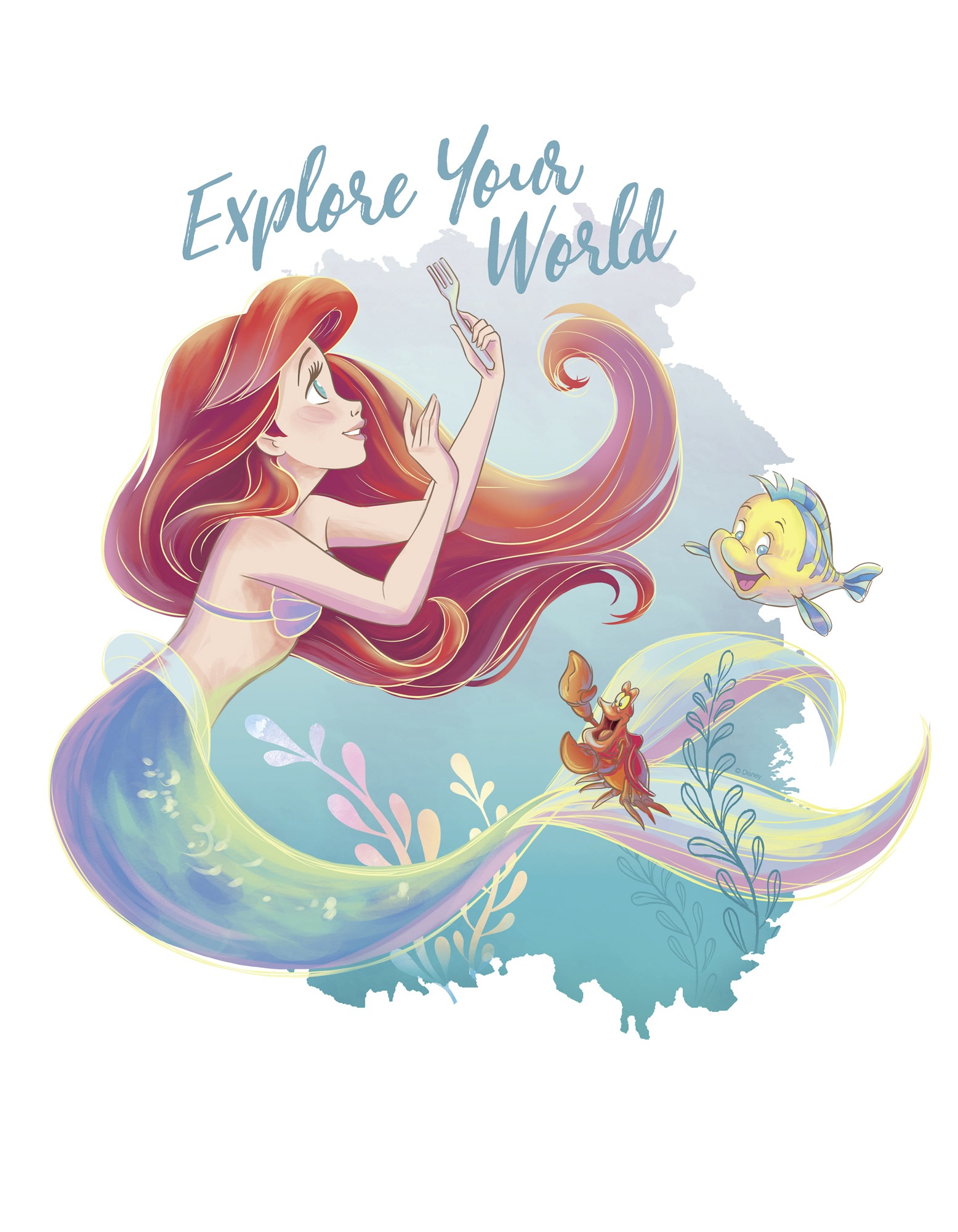 Komar Leinwandbild »Disney Ariel Explore your World«, Disney, (1 St.), 30 x 40 cm (Breite x Höhe) - Kinderzimmer, Dekoration