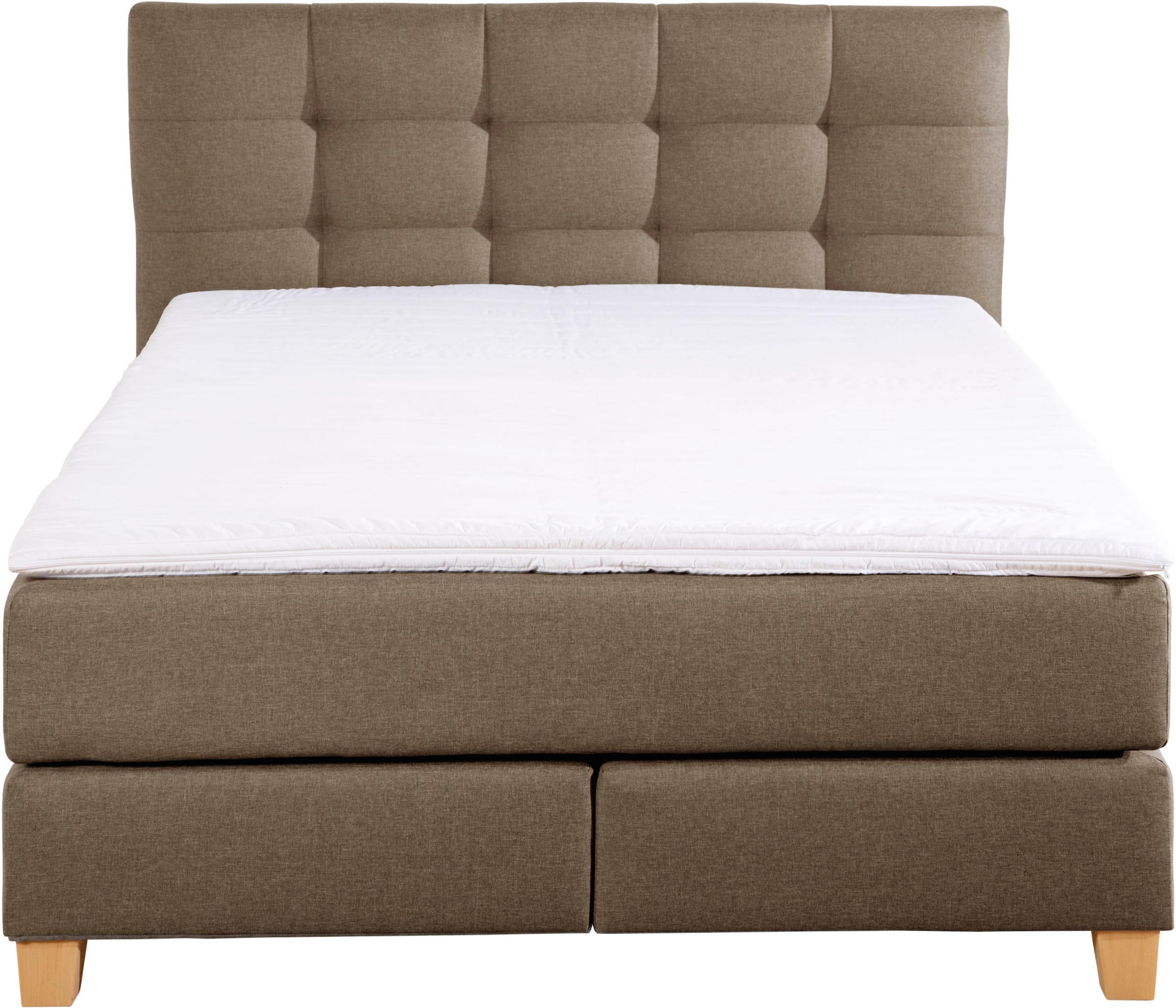 Home affaire Boxspringbett »Moulay«, inkl. Topper, in Überlänge 220 cm, 3 Härtegrade, auch in H4