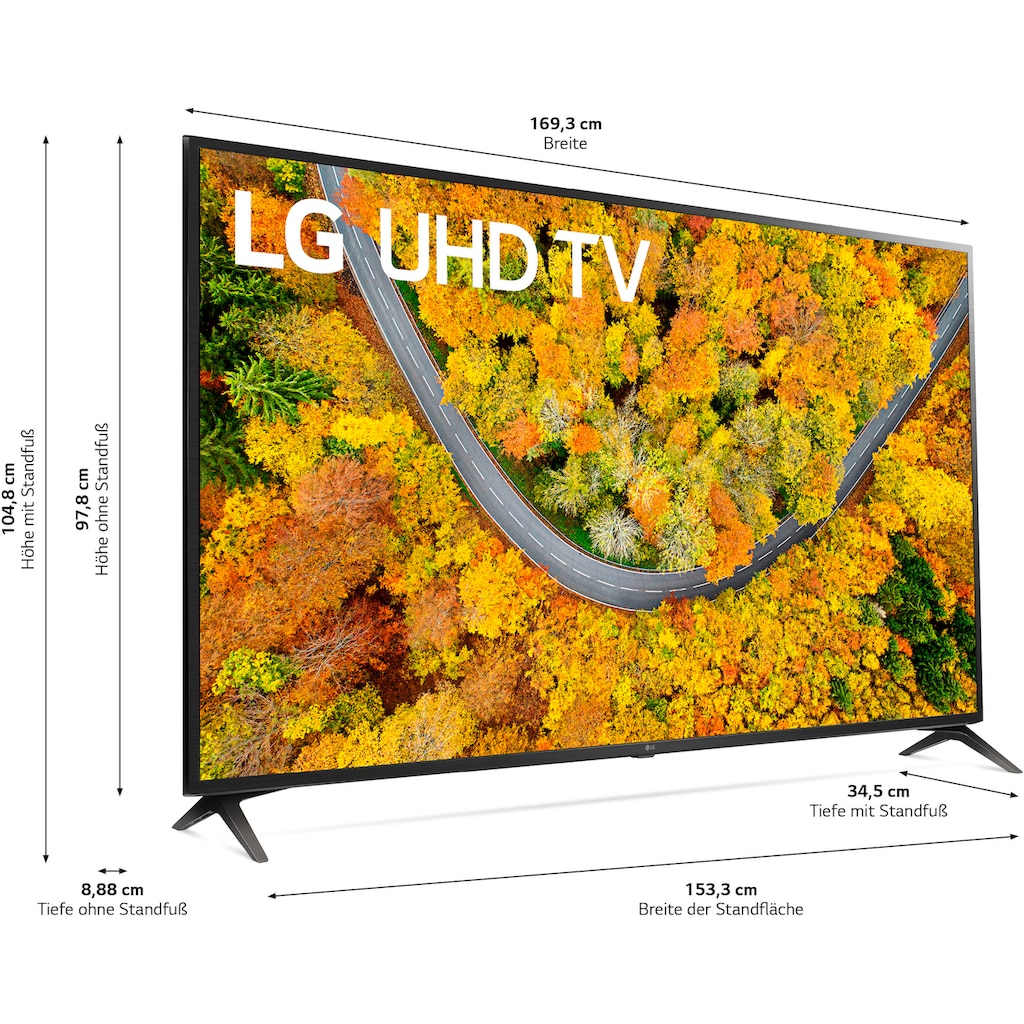 LG LCD-LED Fernseher »75UP75009LC«, 189 cm/75 Zoll, 4K Ultra HD, Smart-TV, LG Local Contrast-HDR10 Pro